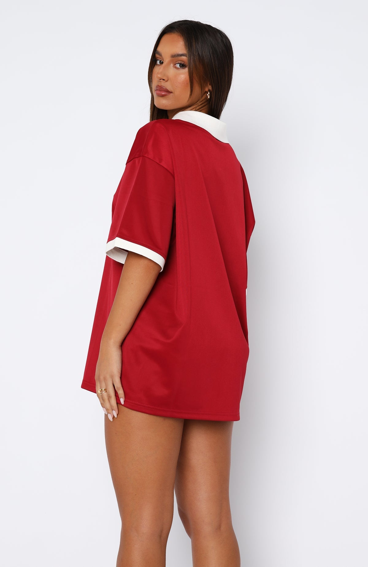 Take The Chance Oversized Jersey CherryM/L