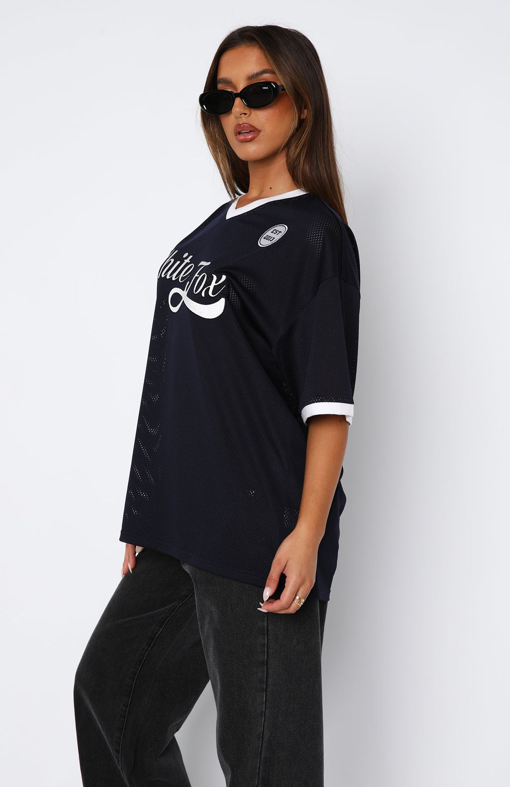 Hit A Home Run Oversized Jersey NavyXS/S