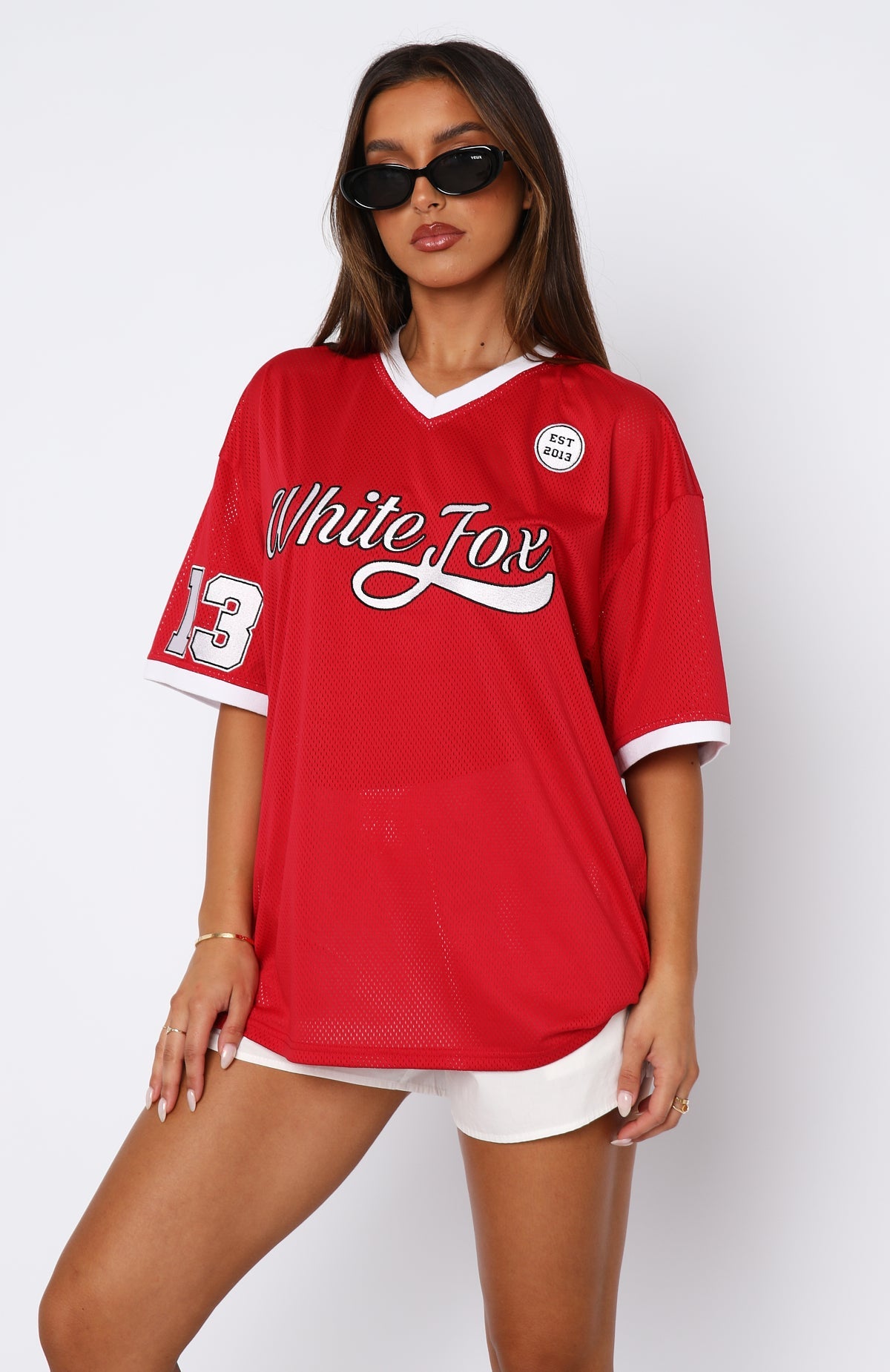 Hit A Home Run Oversized Jersey RedXXS/XS