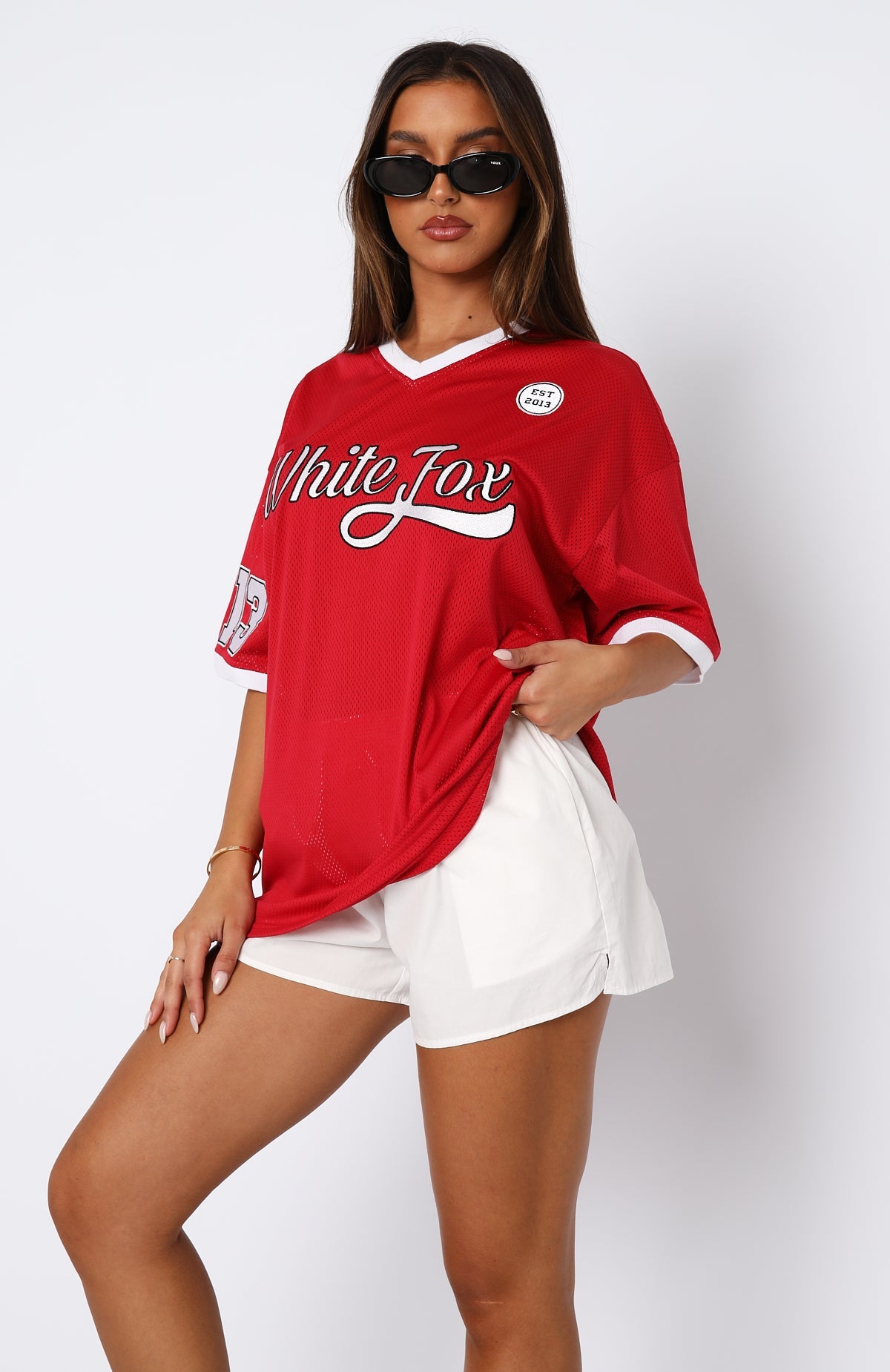 Hit A Home Run Oversized Jersey RedXS/S