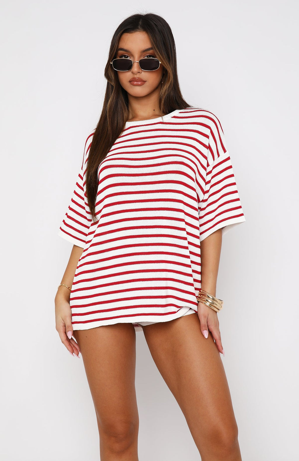 All The Little Things Top Red StripeXS/S
