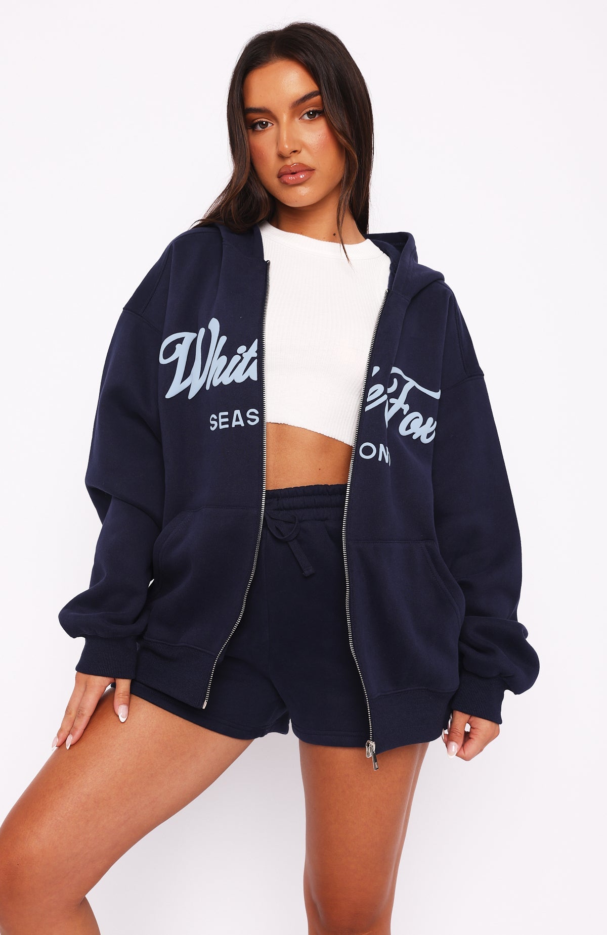 Season 7 Zip Front Hoodie Deep SeaXS/S