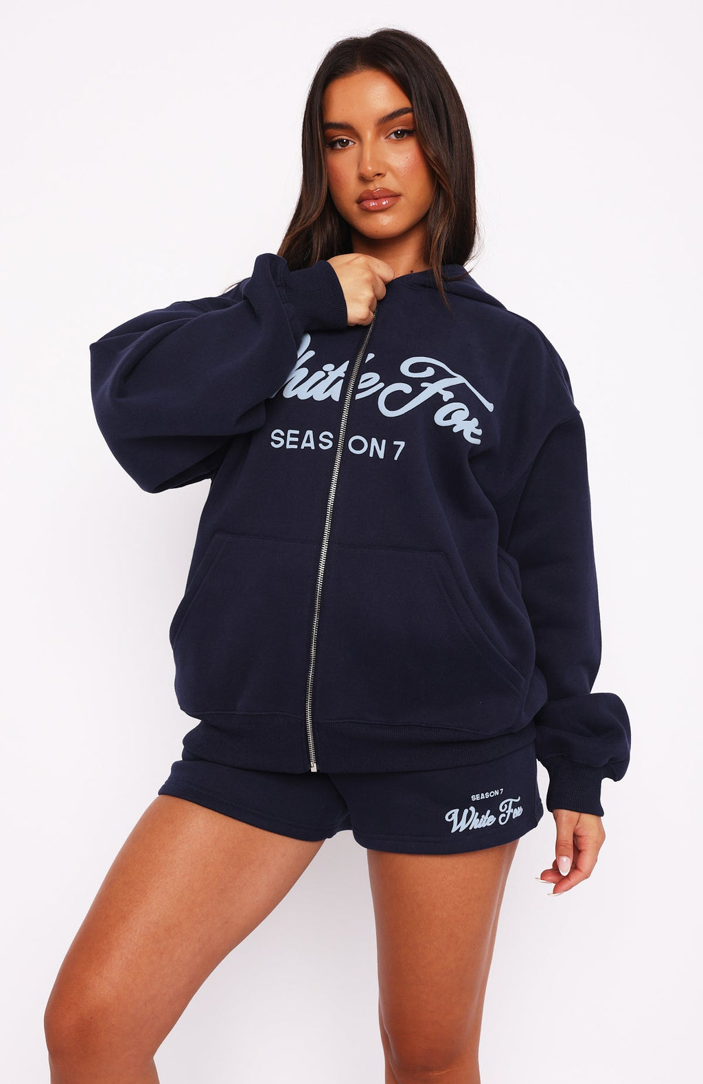 Season 7 Zip Front Hoodie Deep SeaS/M