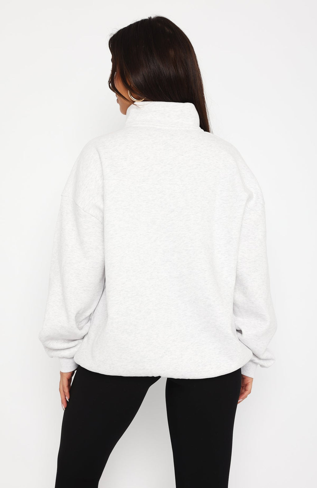 Where Did You Go Zip Front Sweater Grey MarleM/L