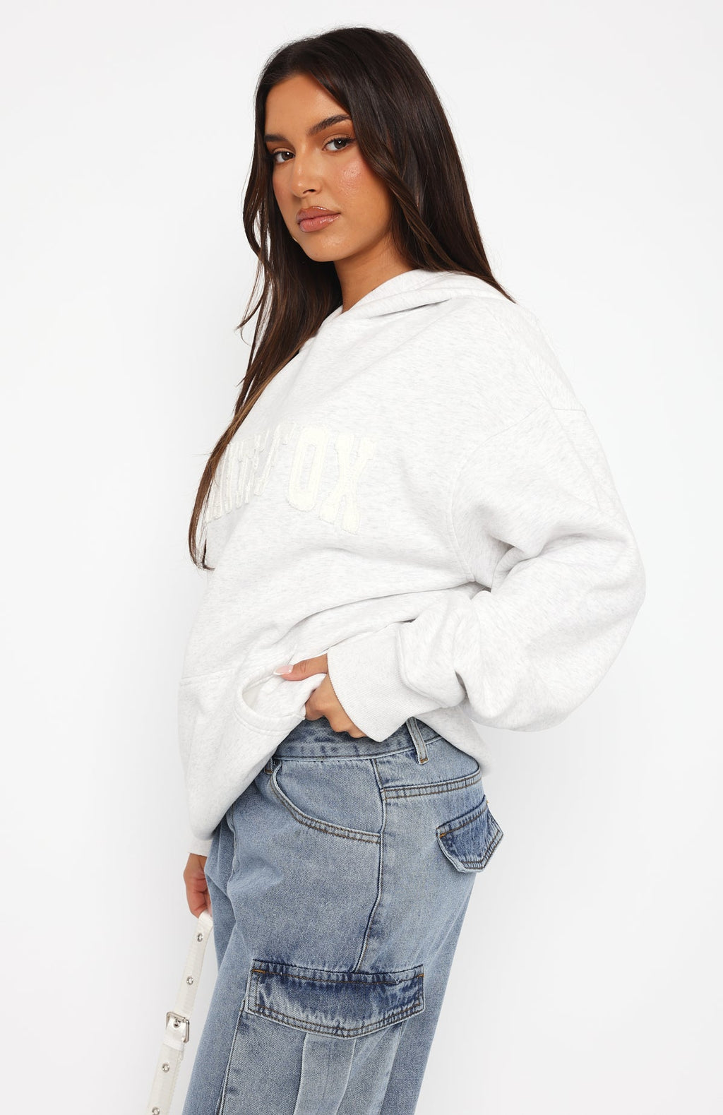 Shout It Out Oversized Hoodie Grey MarleS/M