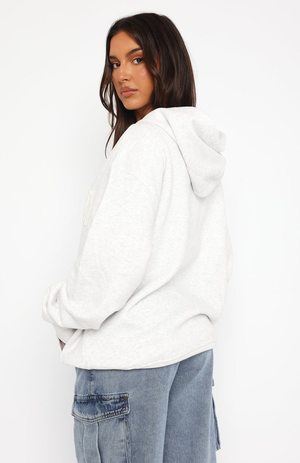 Shout It Out Oversized Hoodie Grey MarleM/L