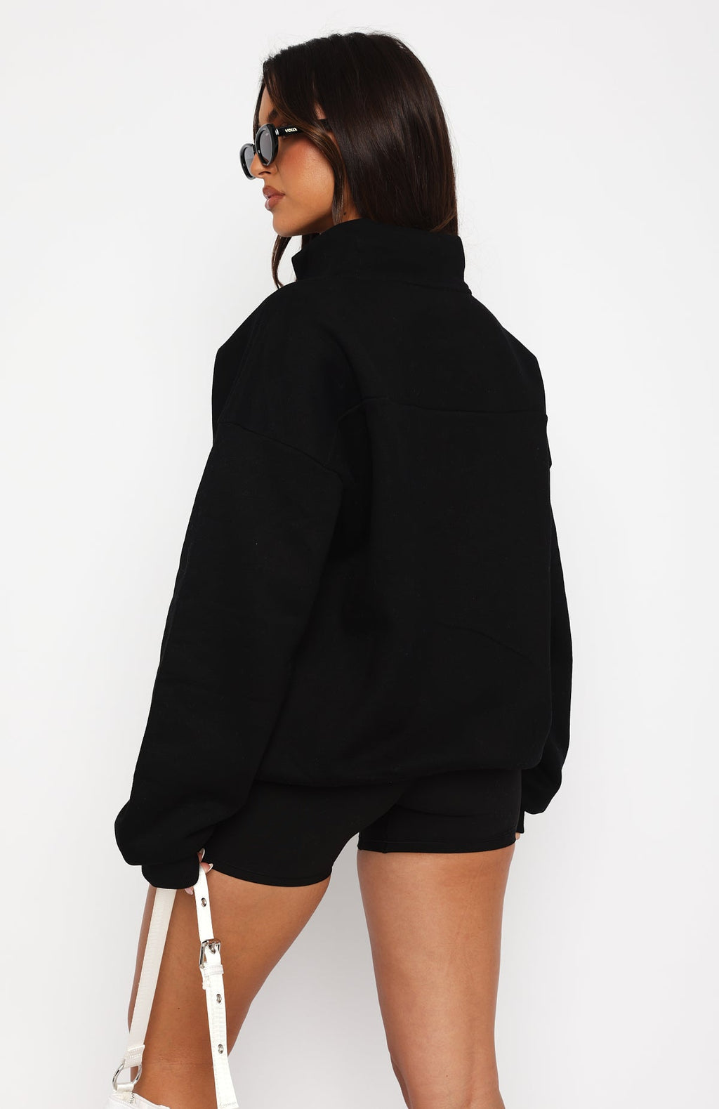 Where Did You Go Zip Front Sweater BlackM/L