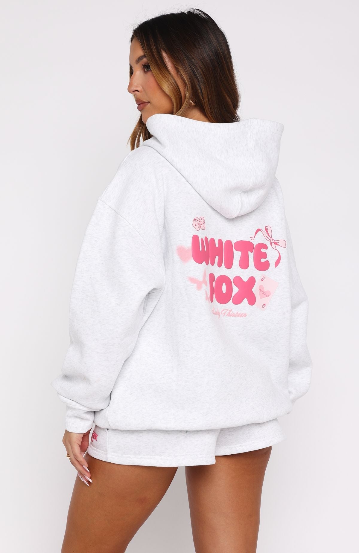 Lucky Thirteen Stephanie Oversized Hoodie Grey MarleS/M