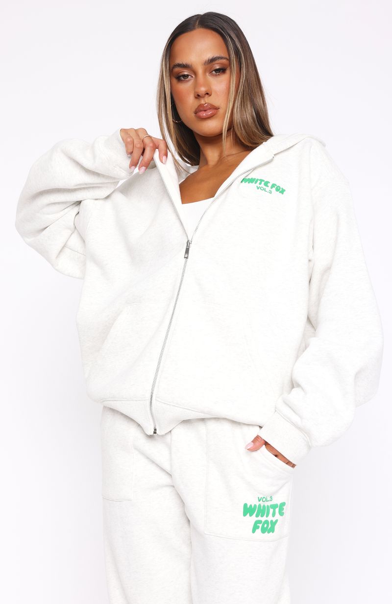 Offstage Zip Front Hoodie Glacier GreyS/M