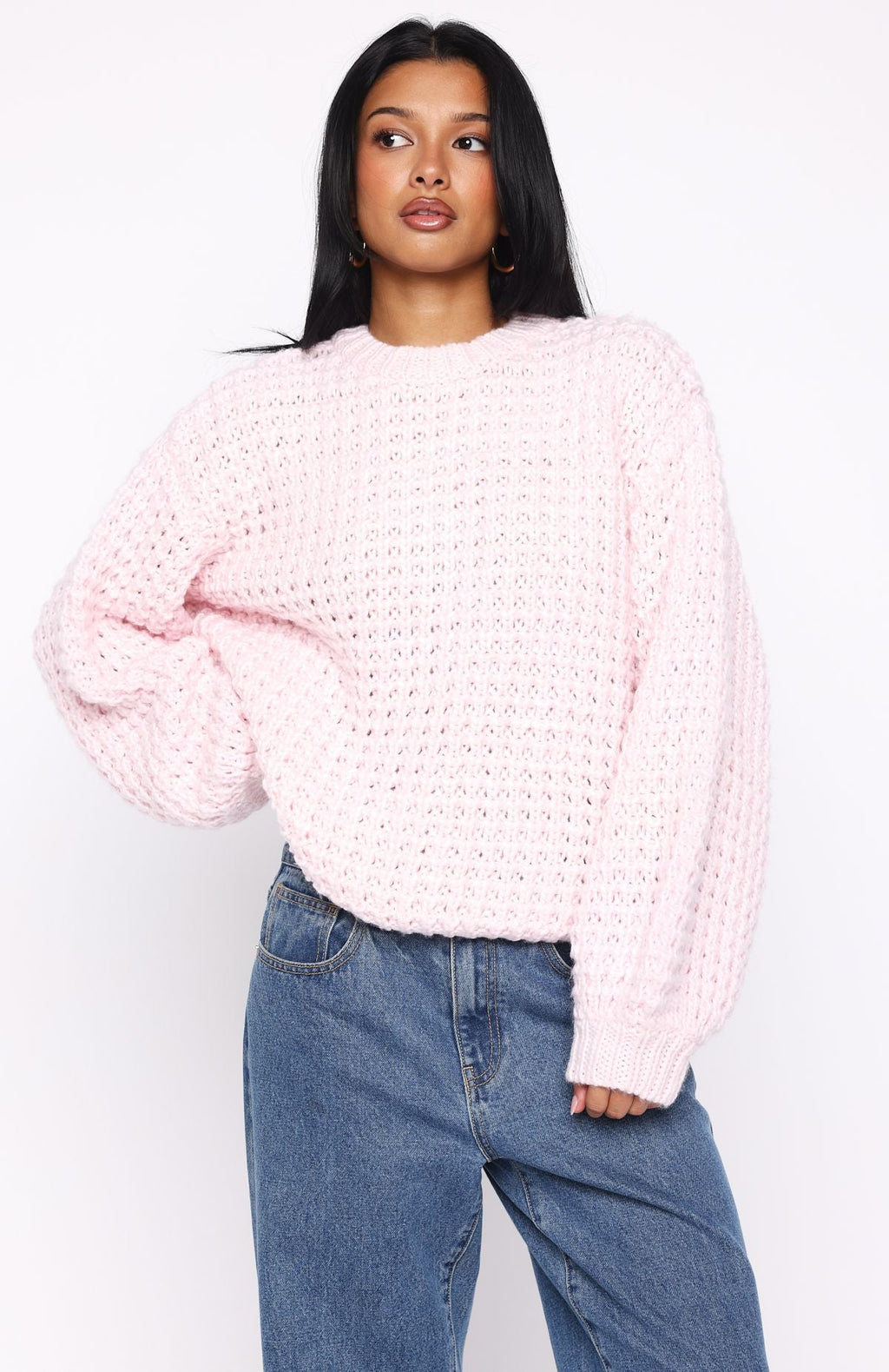 Pure Comfort Knit Sweater Baby PinkXS/S