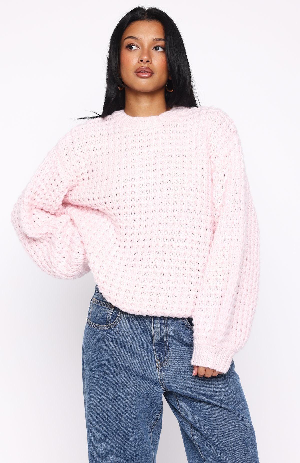 Pure Comfort Knit Sweater Baby PinkXS/S