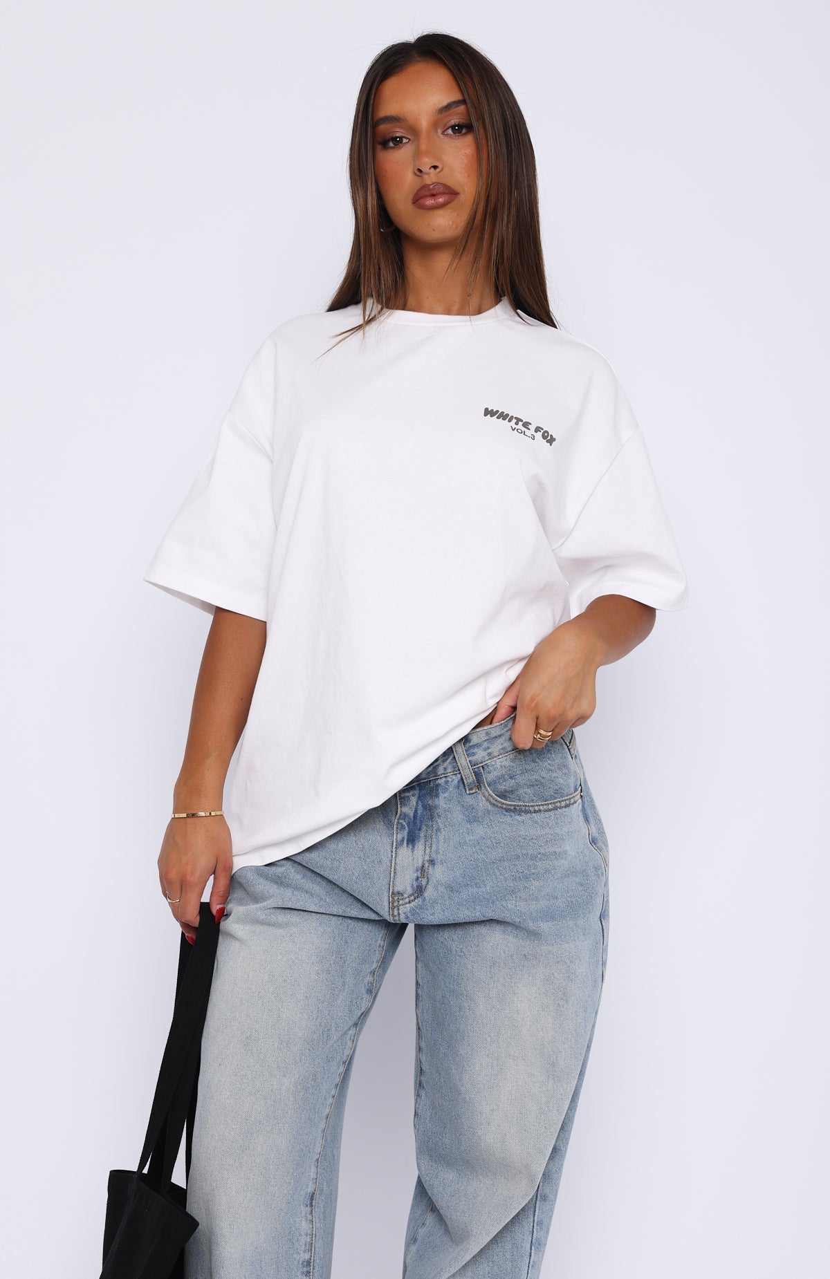 Offstage Back Graphic Oversized Tee WhiteXXS/XS