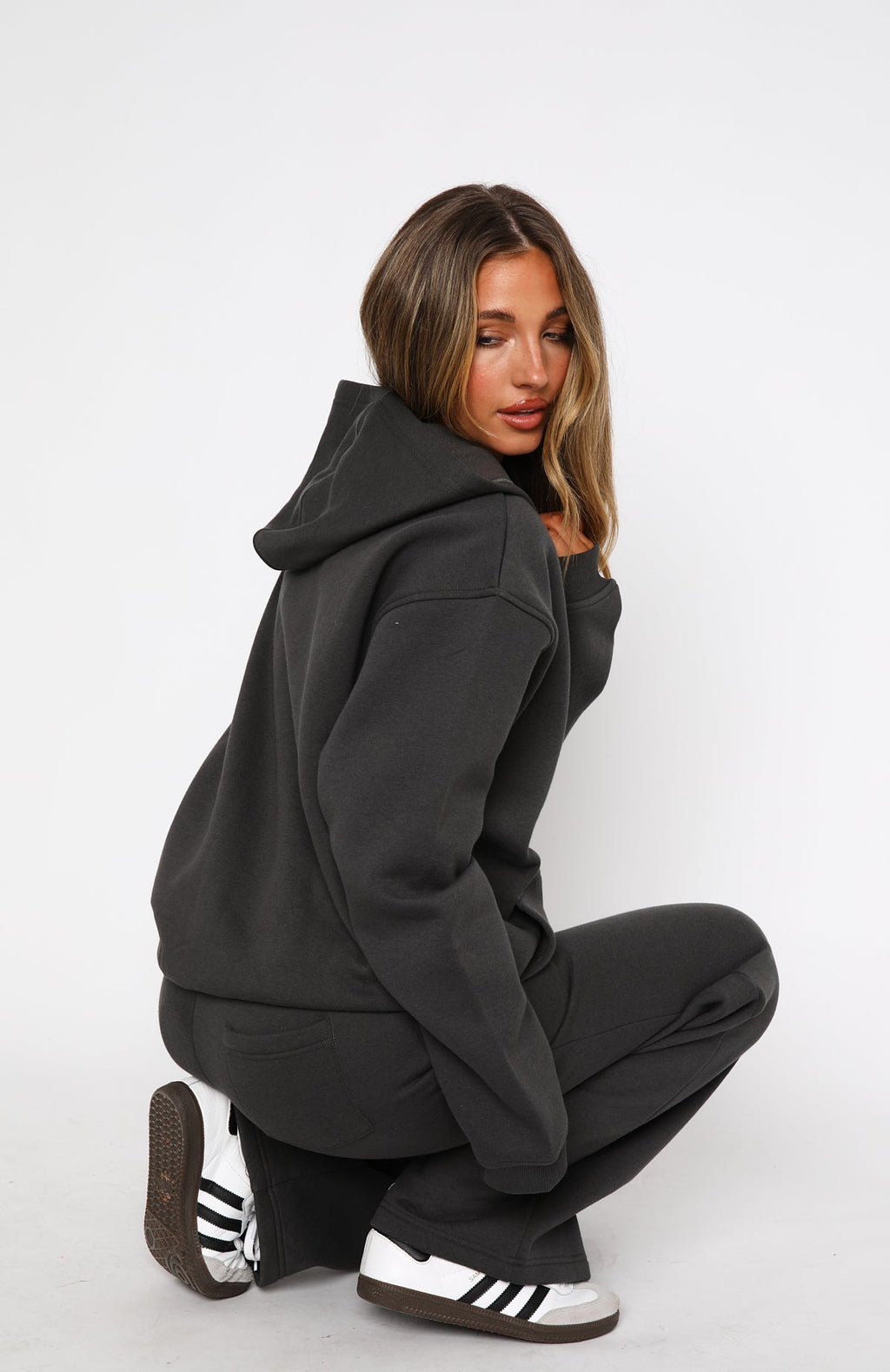 Match Your Words Oversized Hoodie CharcoalM/L