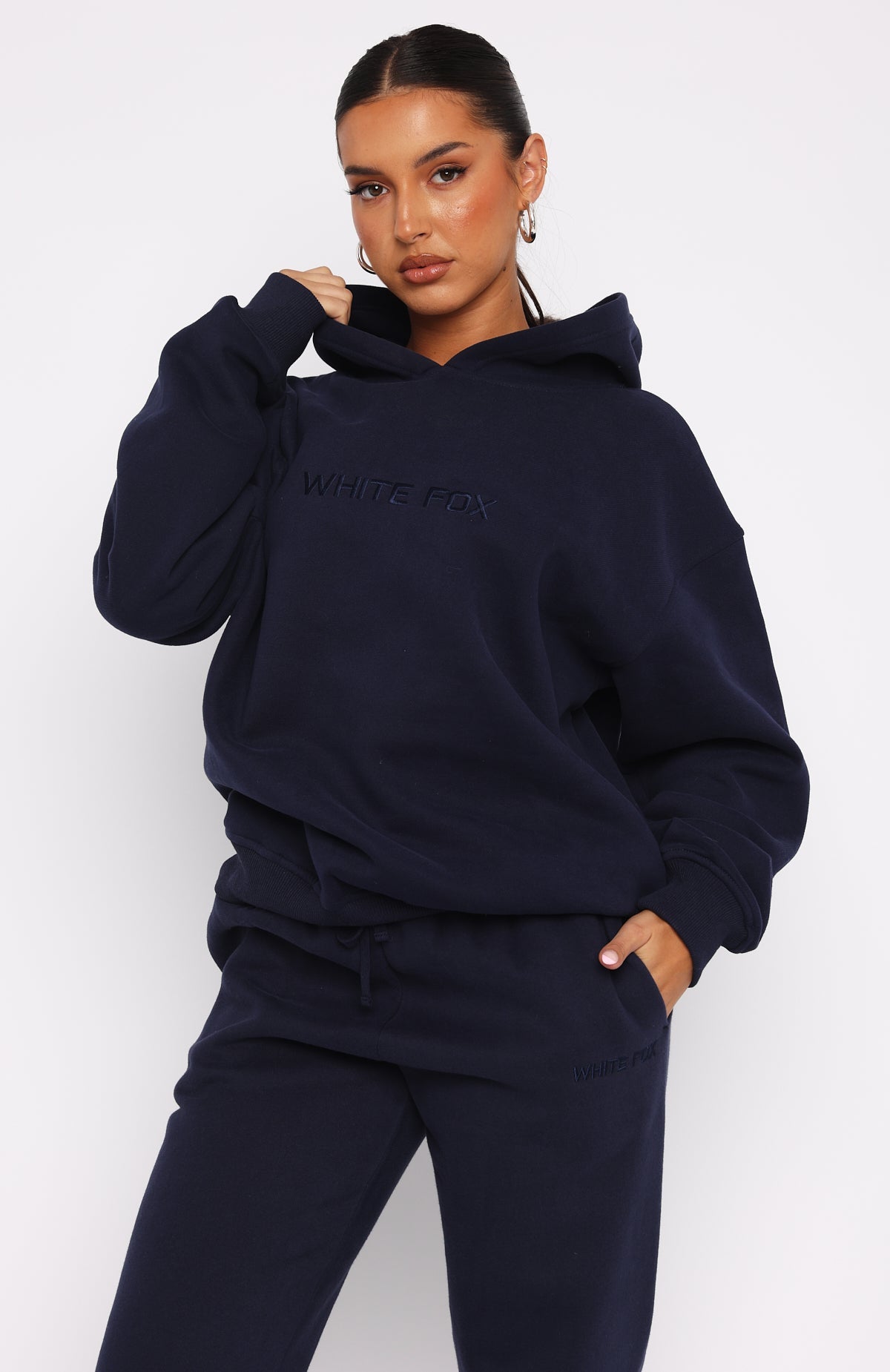 Stay Lifted Oversized Hoodie NavyXS/S