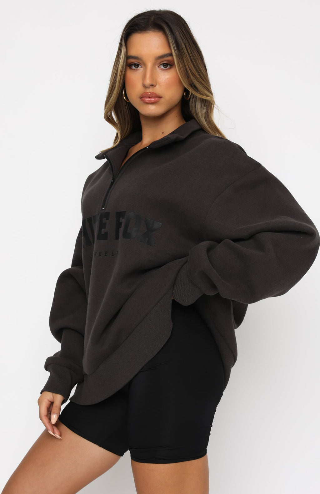 High Standard Zip Front Sweater ShadowS/M
