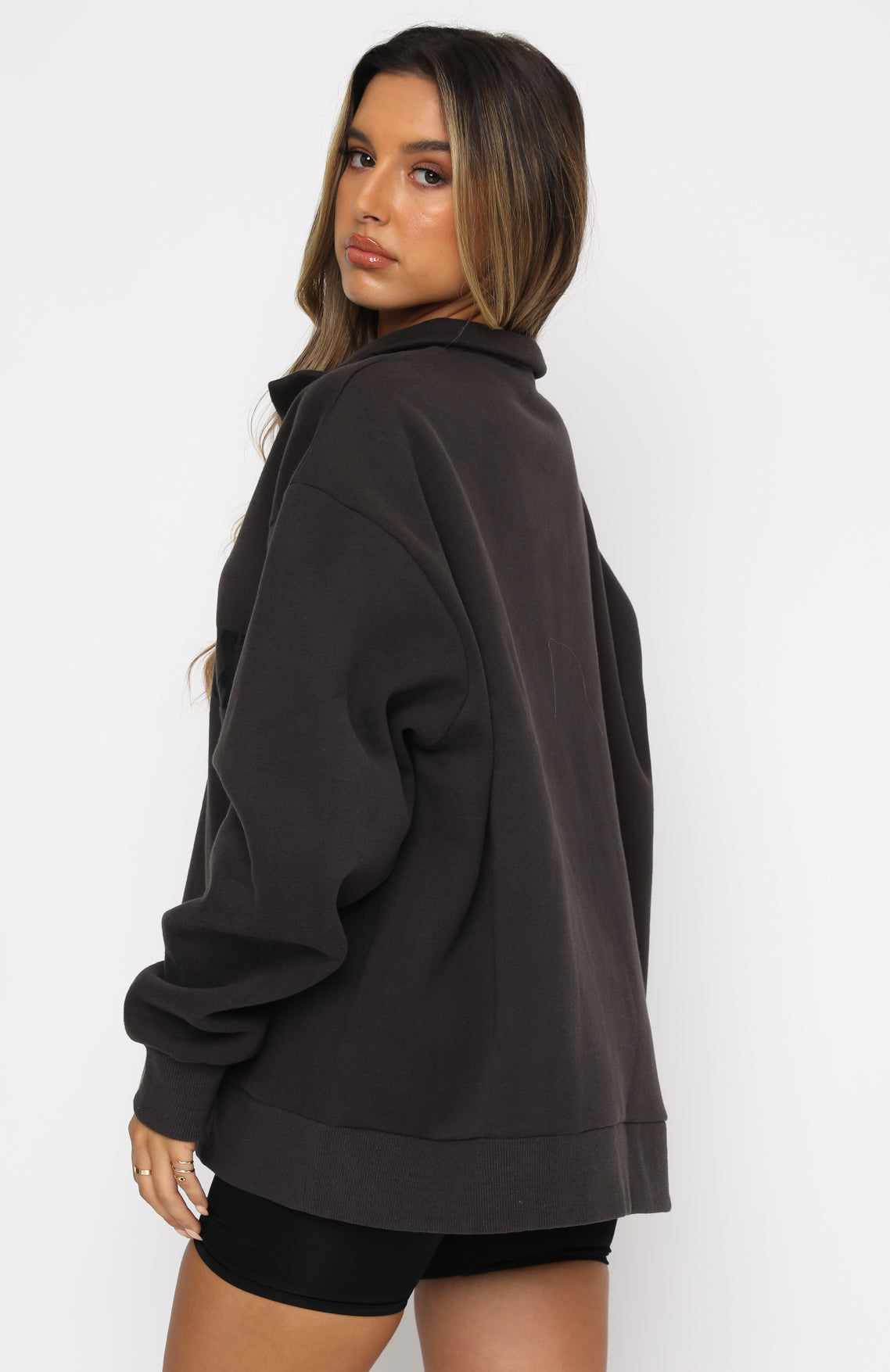 High Standard Zip Front Sweater ShadowM/L