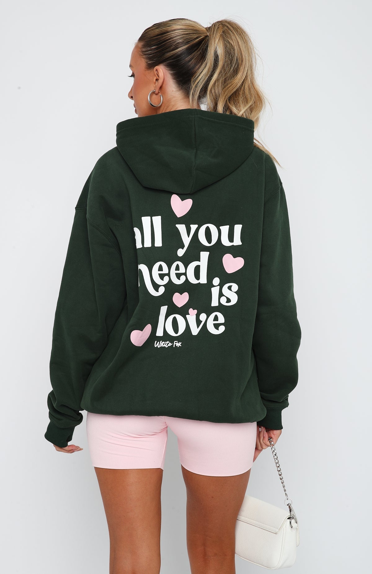 All You Need Is Love Hoodie Forest GreenM/L