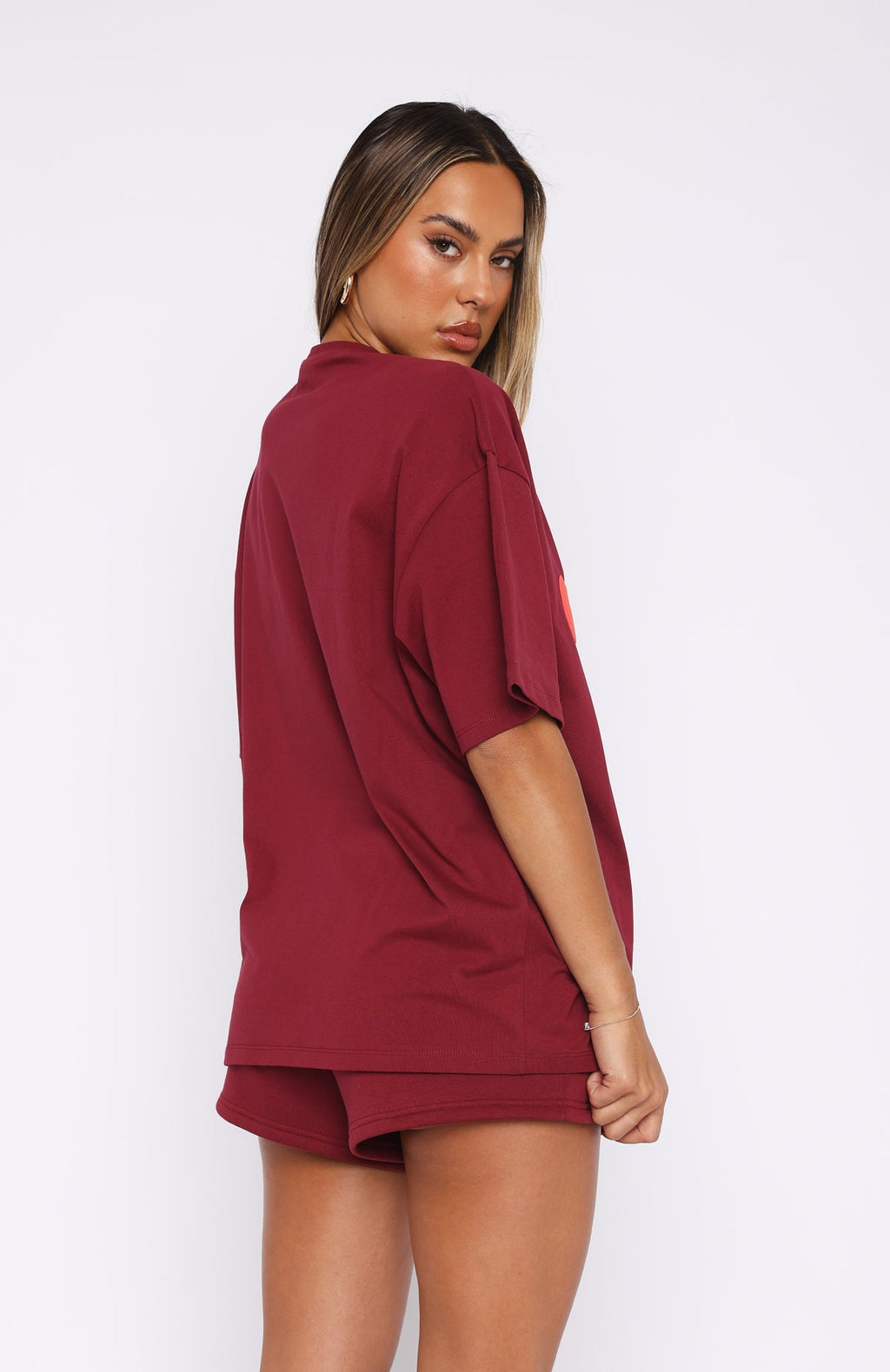 Capsule 9 Star Of The Moment Oversized Tee BurgundyS/M