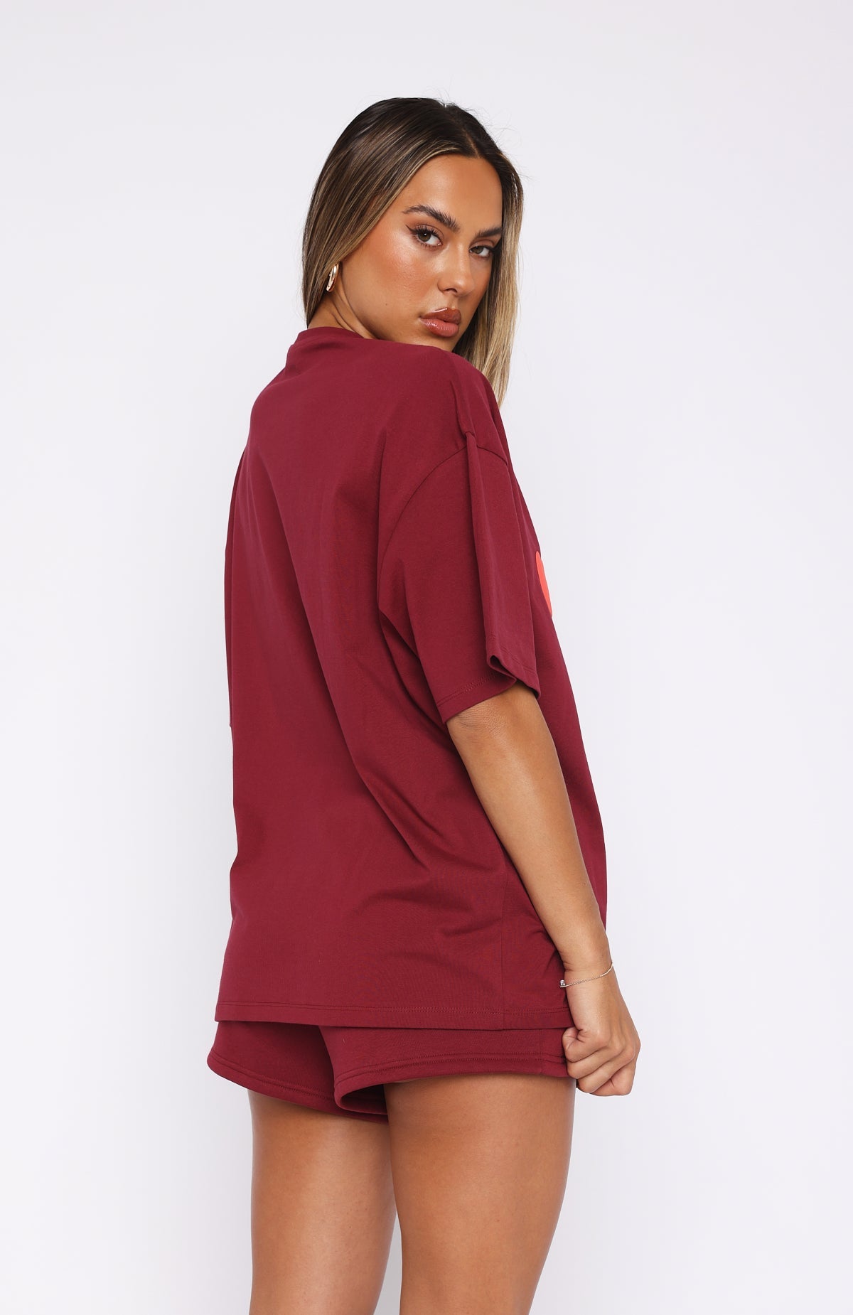 Capsule 9 Star Of The Moment Oversized Tee BurgundyS/M
