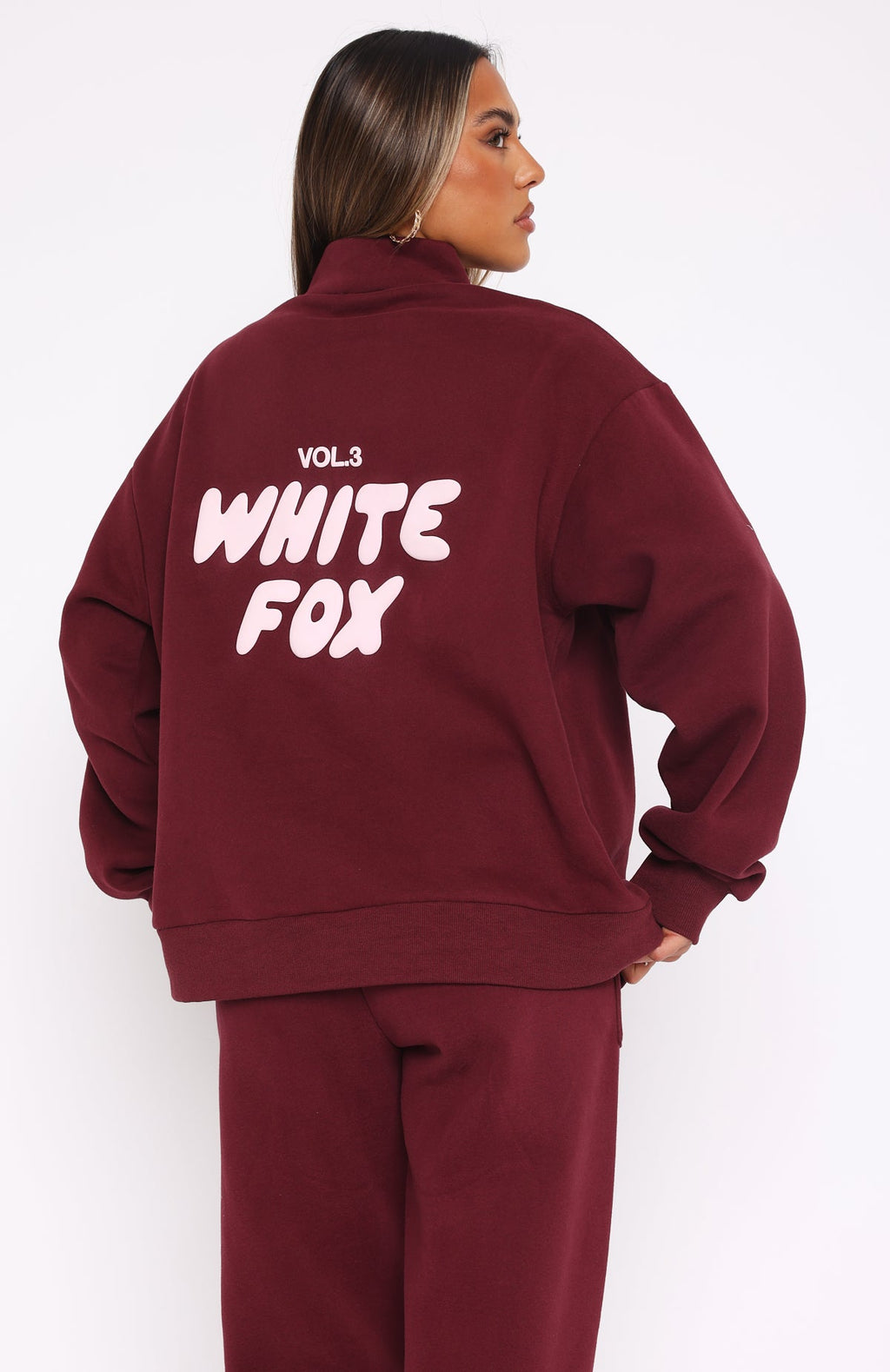Offstage Zip Front Sweater Red VelvetM/L