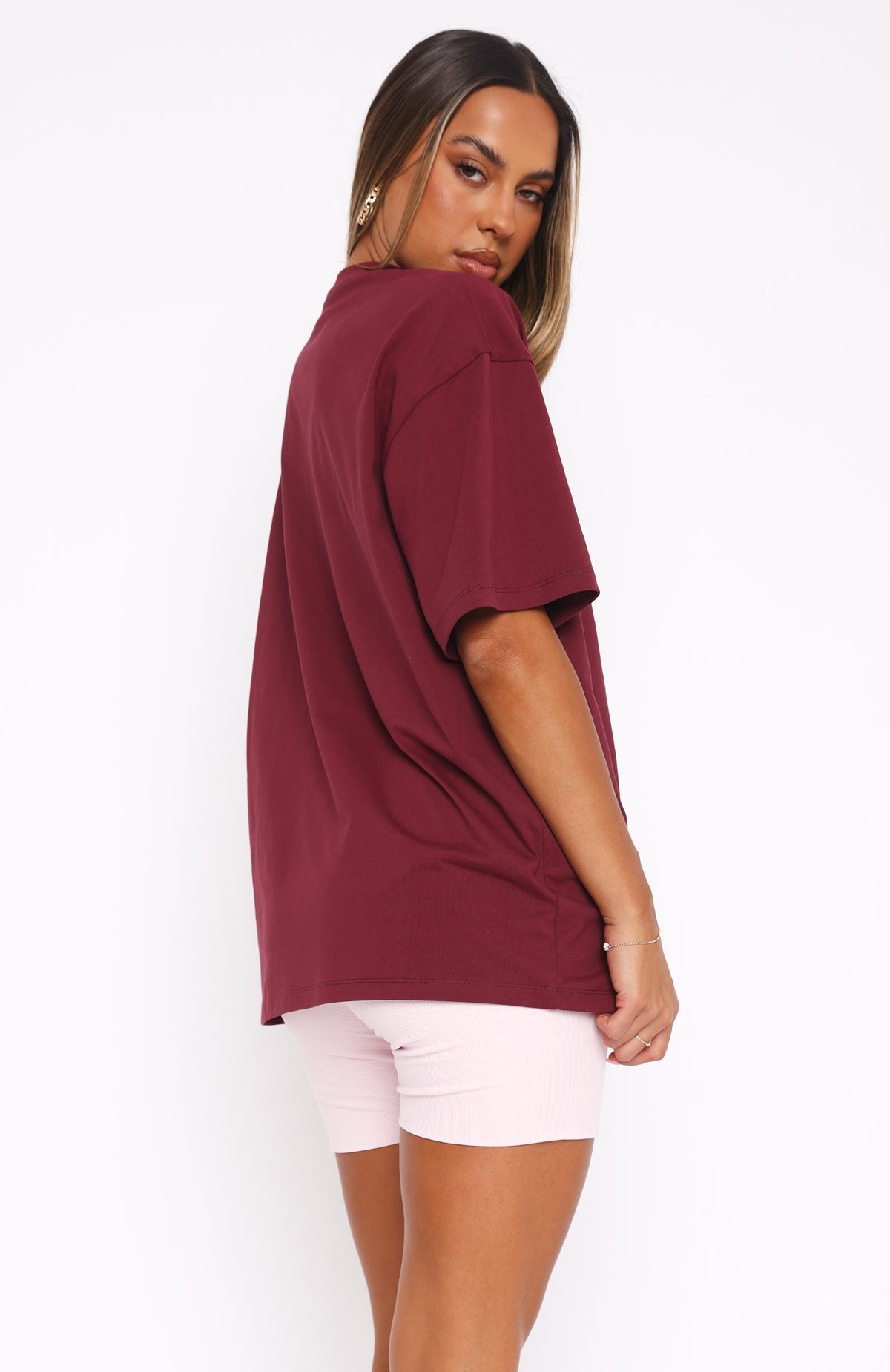 Offstage Oversized Tee Red VelvetS/M