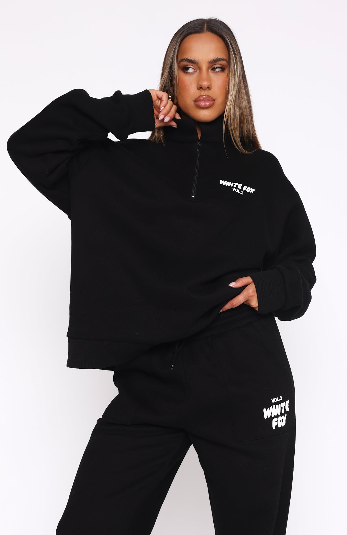 Offstage Zip Front Sweater MonochromeXS/S