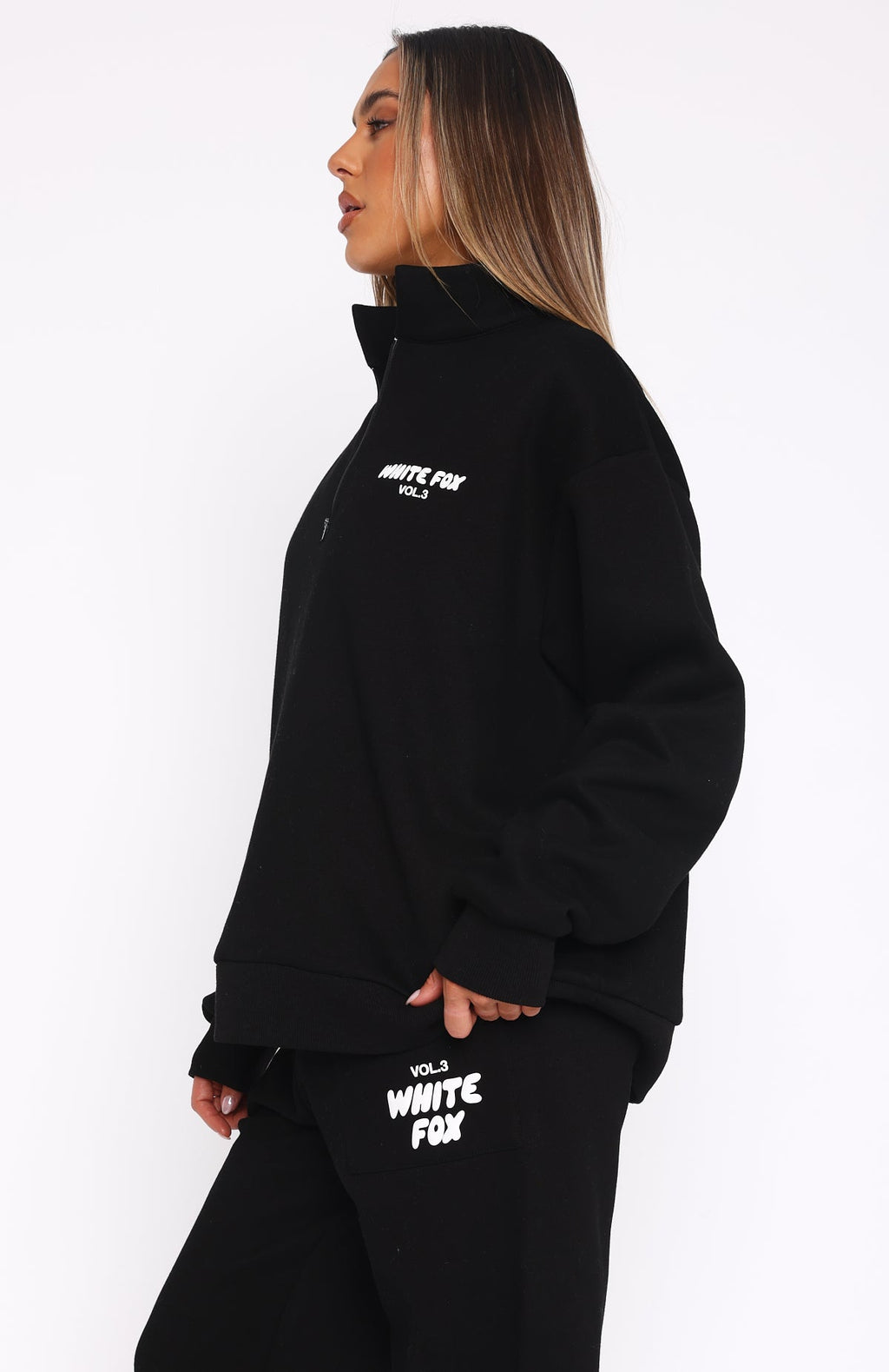 Offstage Zip Front Sweater MonochromeS/M