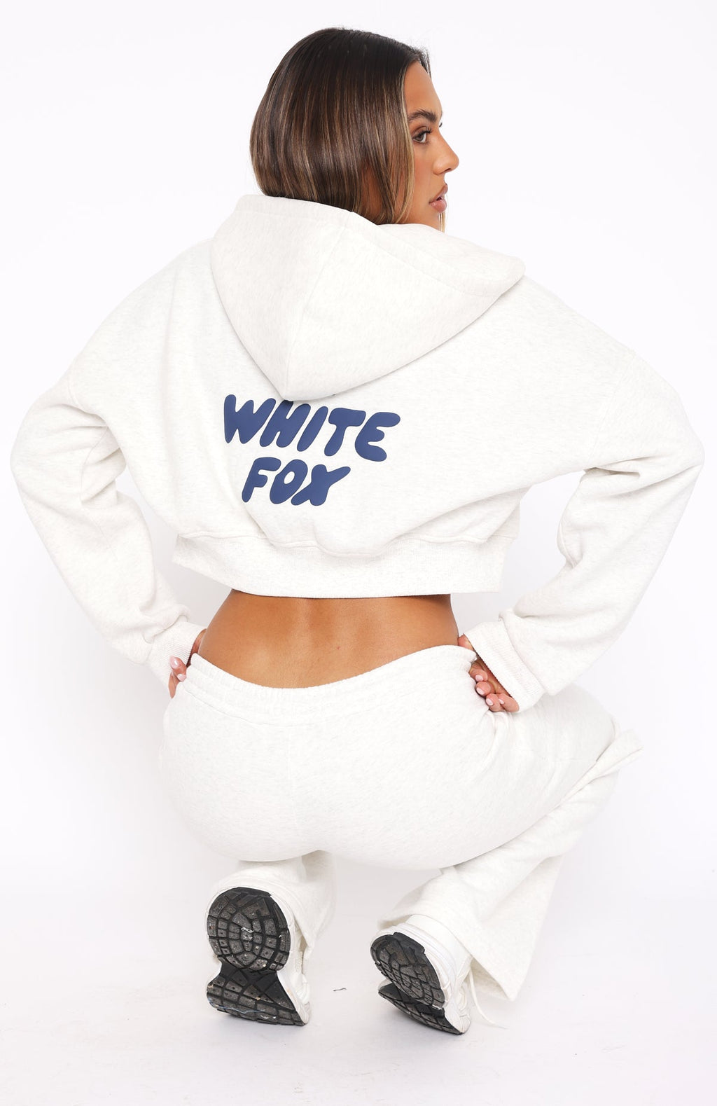 Offstage Cropped Zip Hoodie Mineral GreyM/L