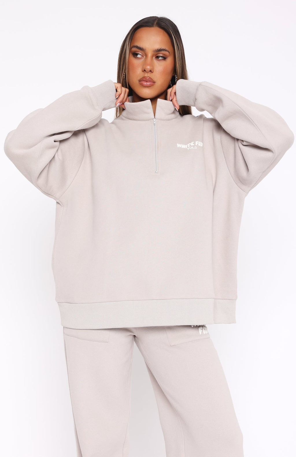 Offstage Zip Front Sweater MoonXXS/XS