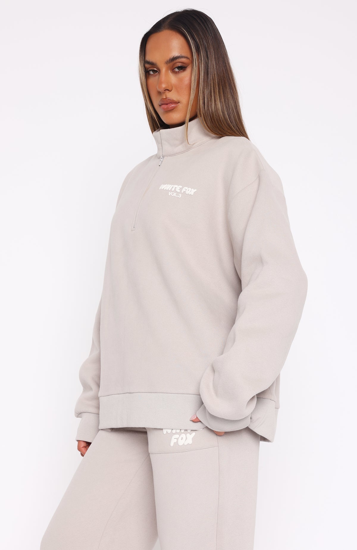 Offstage Zip Front Sweater MoonXS/S