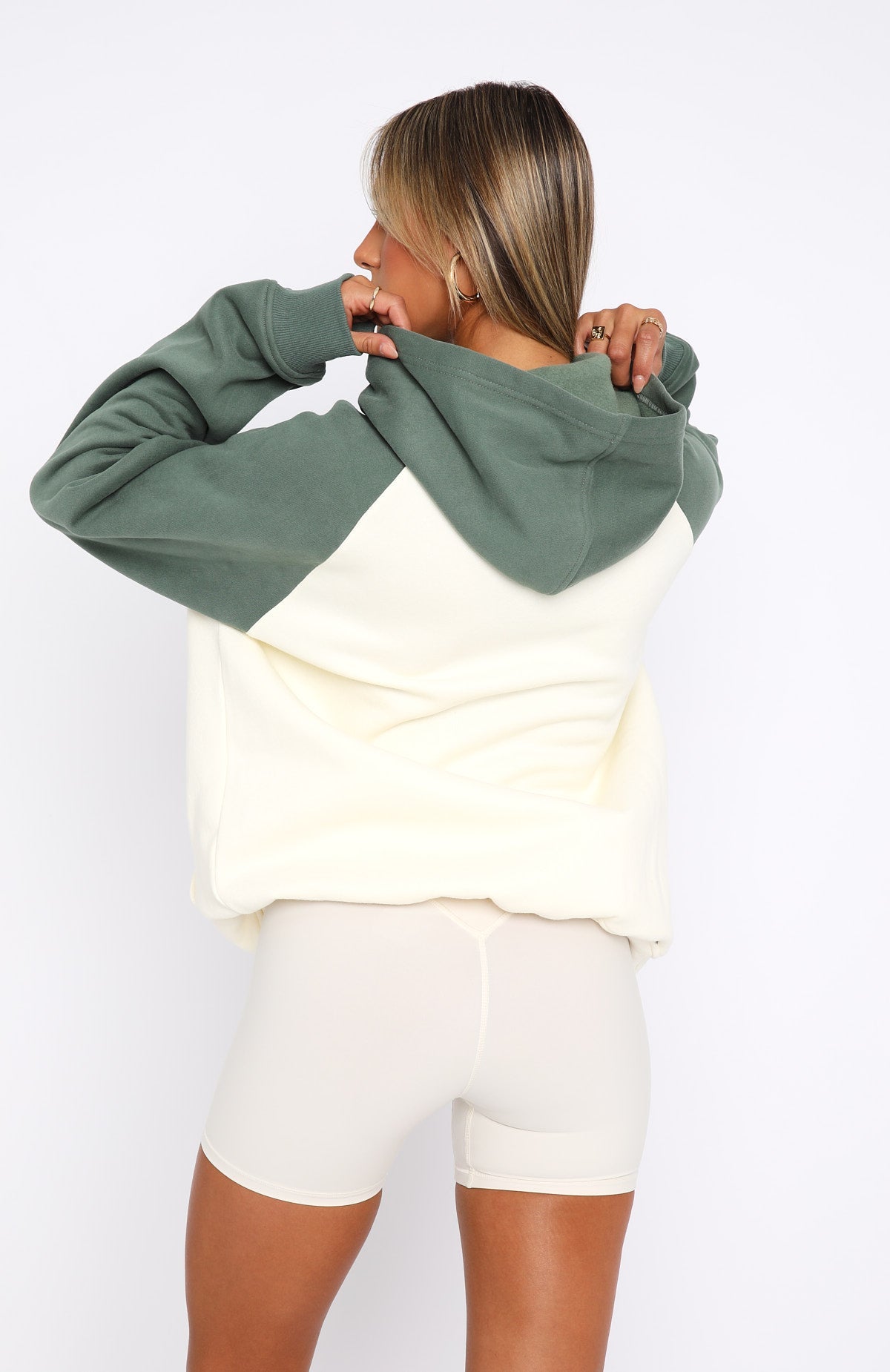 Caught Up On It Oversized Hoodie CreamM/L
