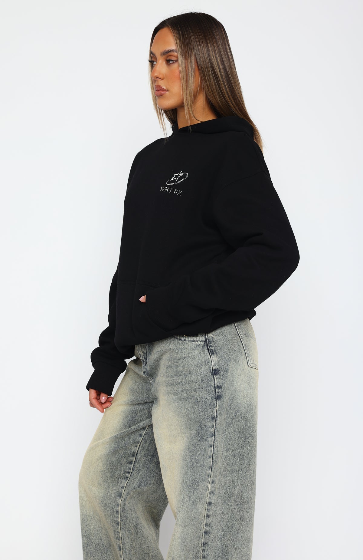 Always Shining Oversized Hoodie BlackS/M