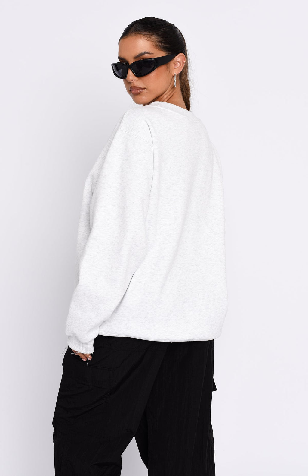 Part Of History Oversized Sweater Grey MarleM/L