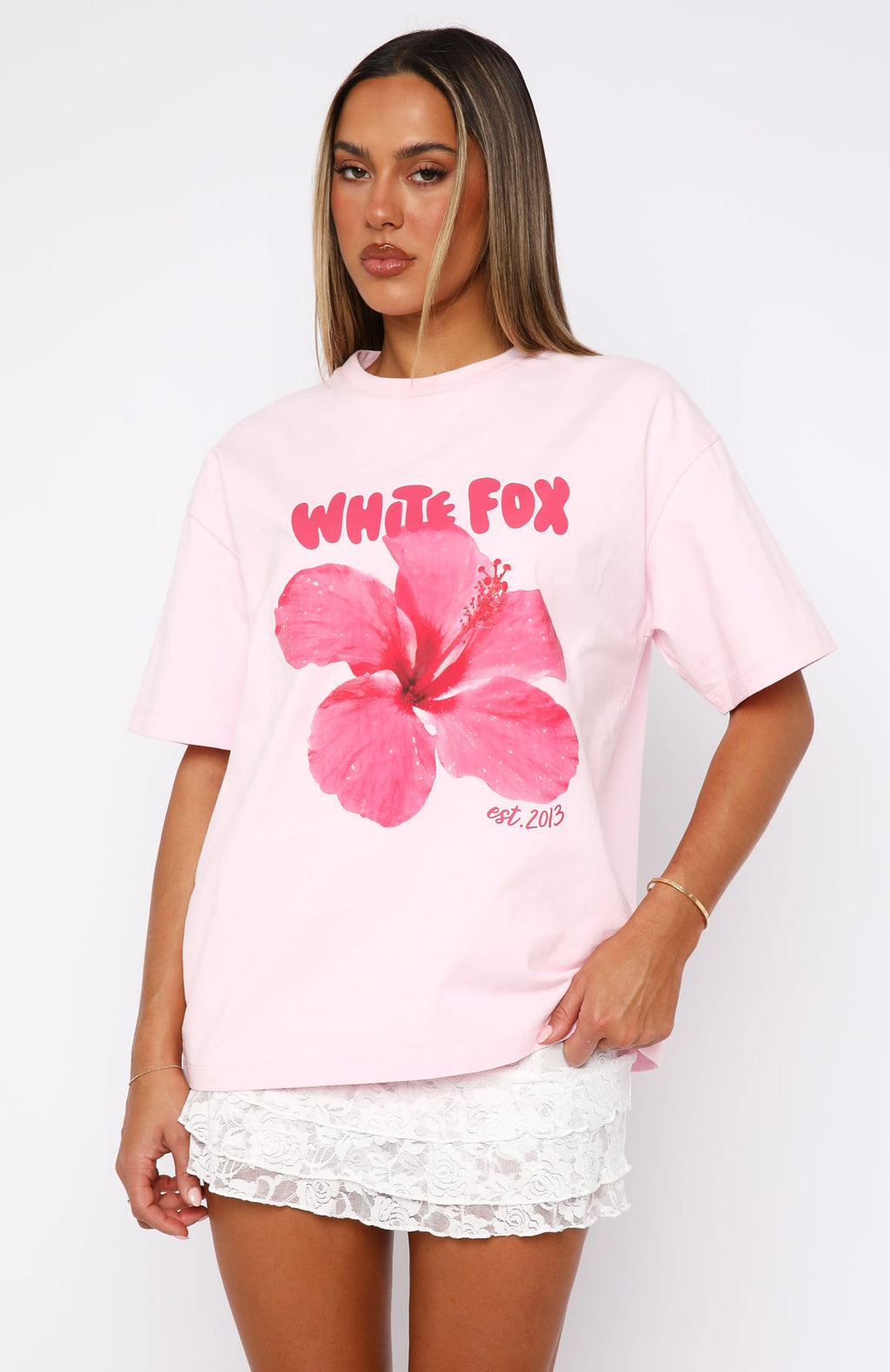 With Love \u0026 Romance Oversized Tee Baby PinkL/XL