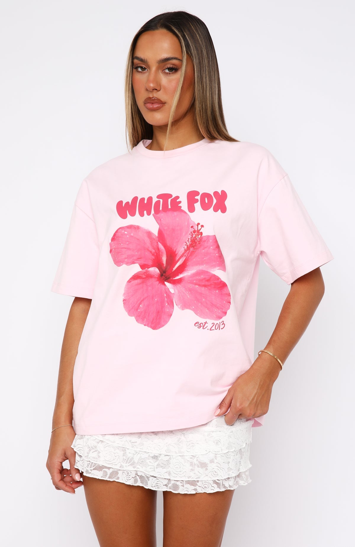 With Love \u0026 Romance Oversized Tee Baby PinkL/XL