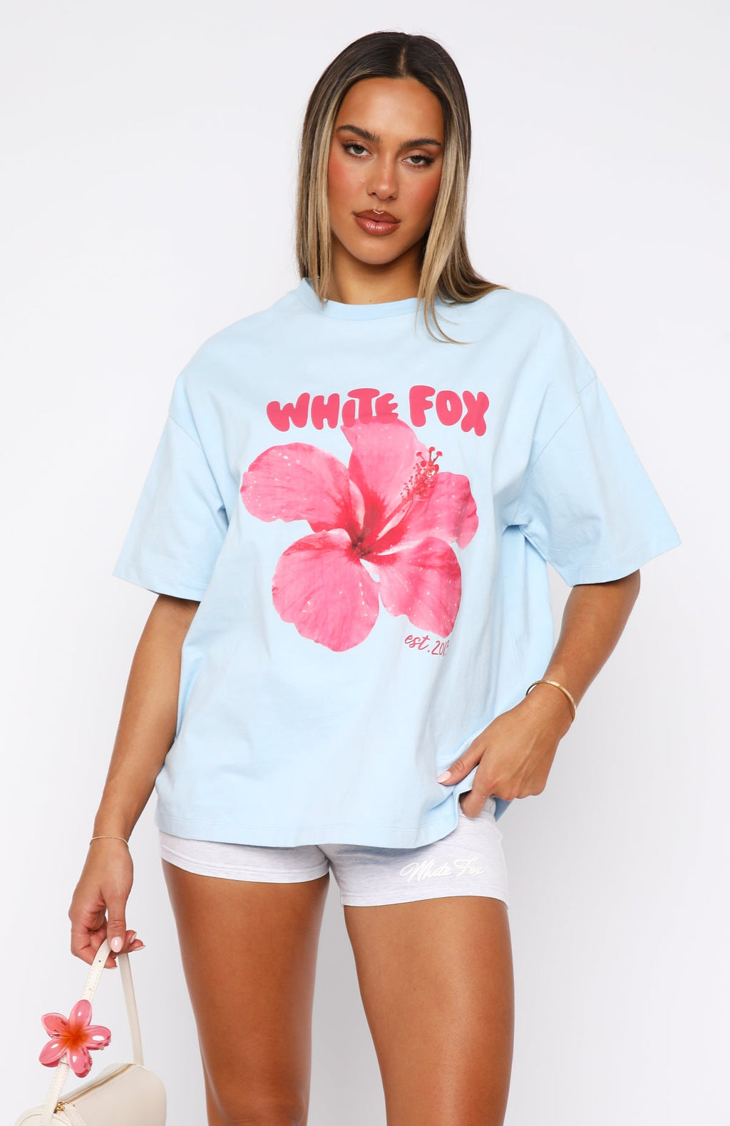 With Love \u0026 Romance Oversized Tee Baby BlueXXS/XS