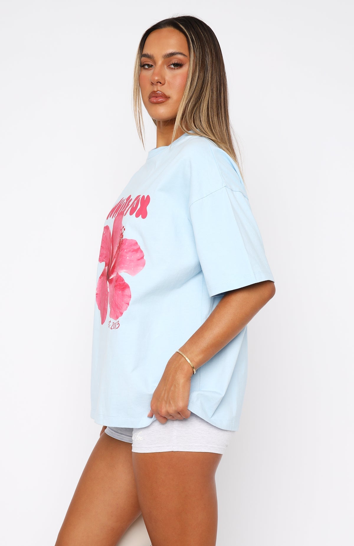 With Love \u0026 Romance Oversized Tee Baby BlueXS/S