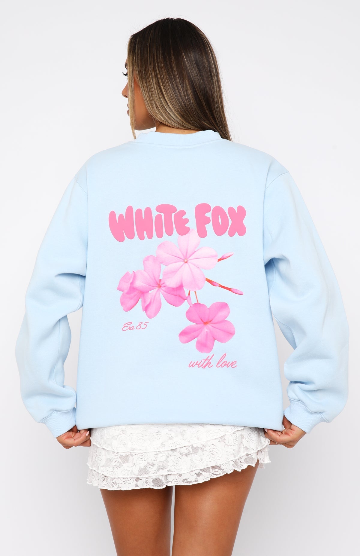 With Love \u0026 Romance Oversized Sweater Baby BlueS/M