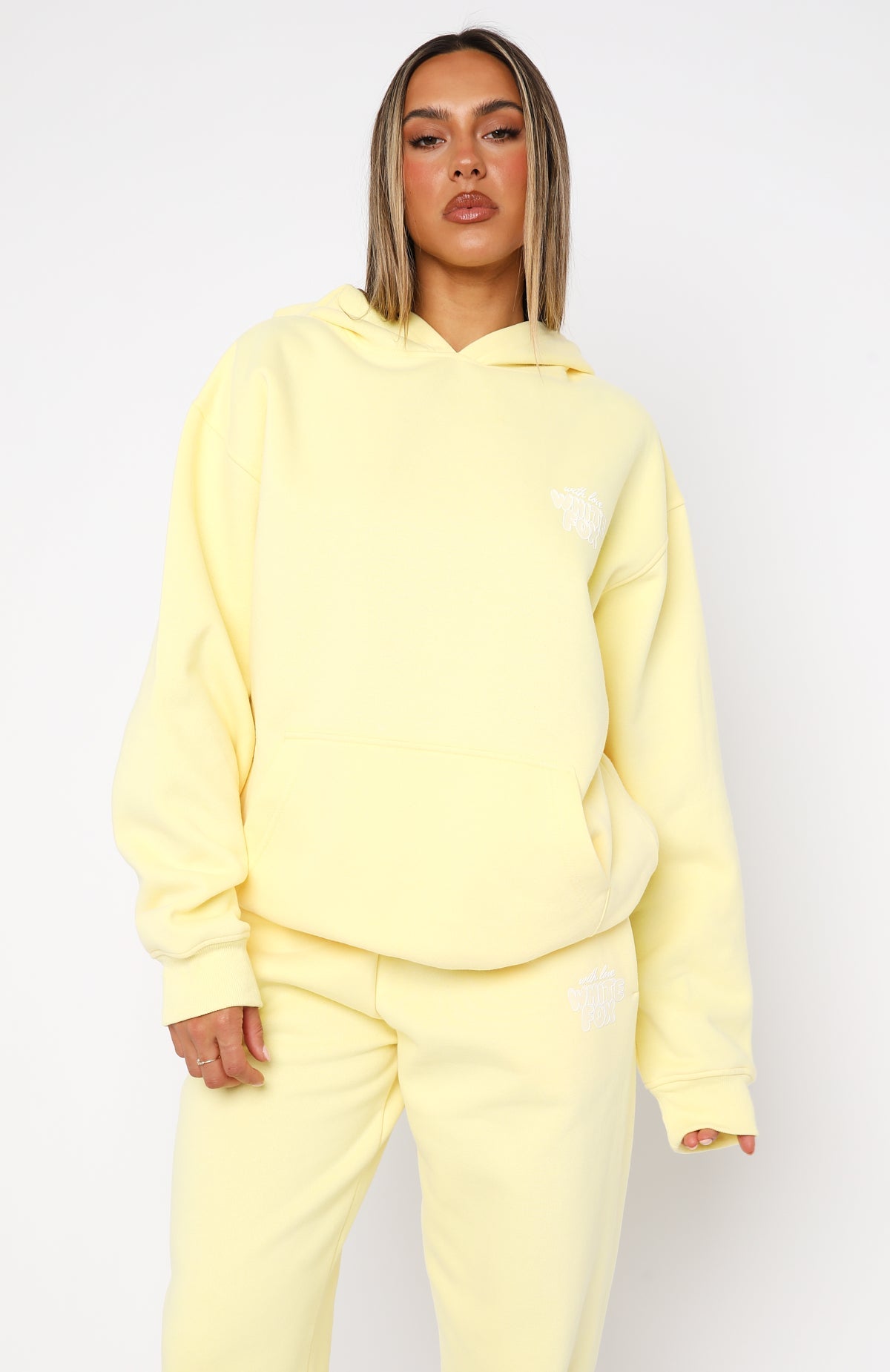 With Love Always Oversized Hoodie LemonL/XL
