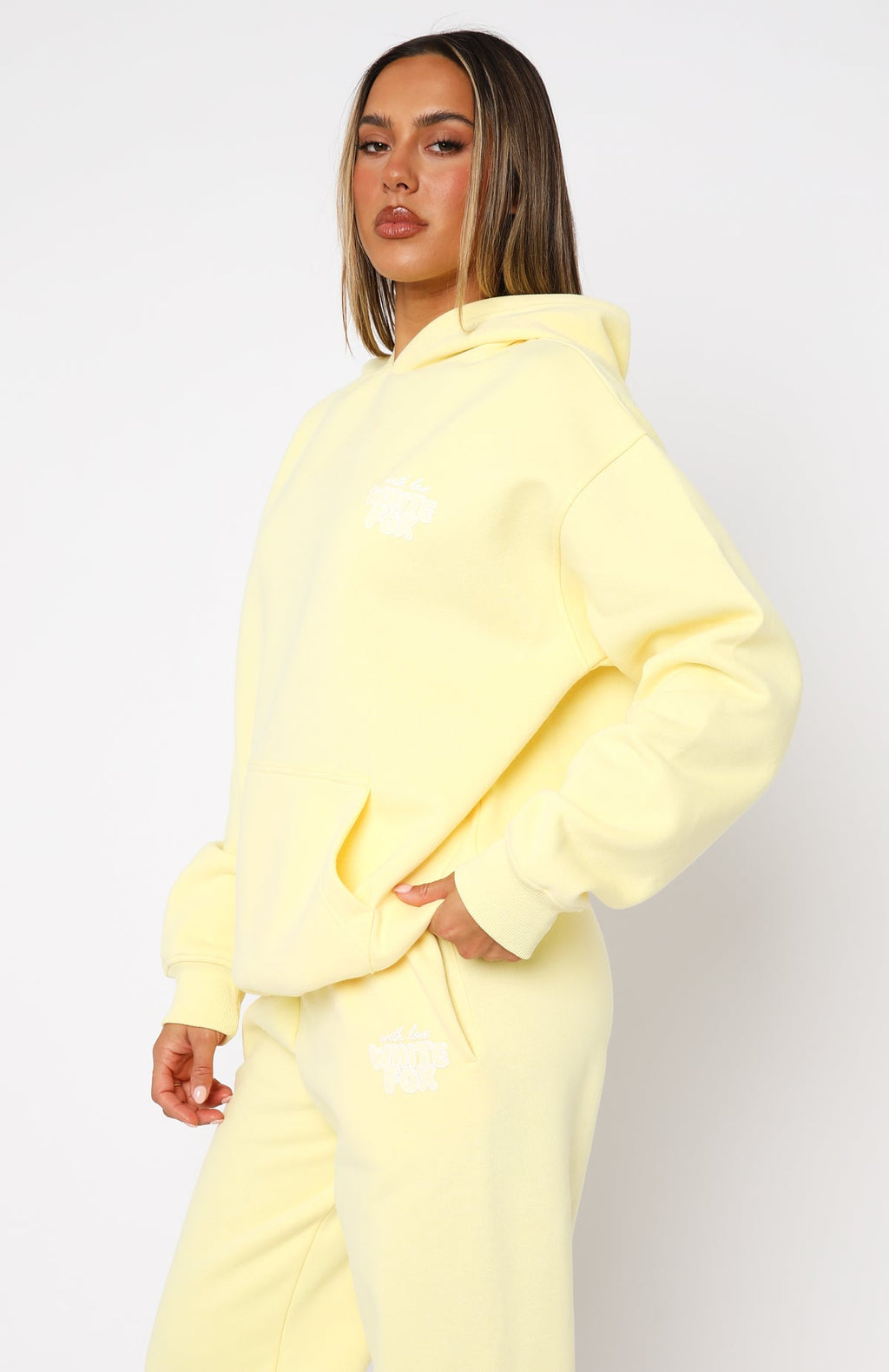 With Love Always Oversized Hoodie LemonXS/S