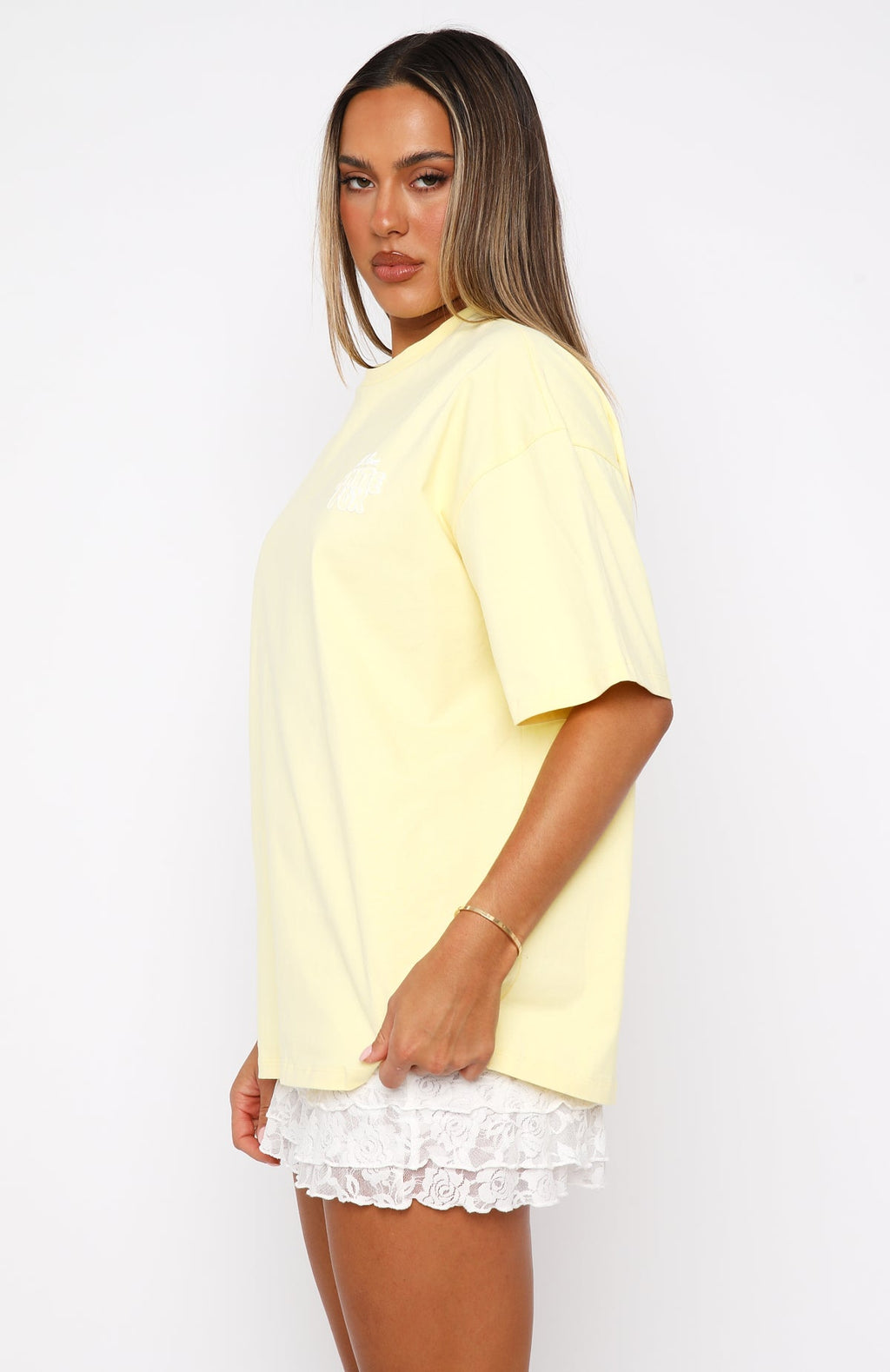 With Love Always Oversized Tee LemonXS/S