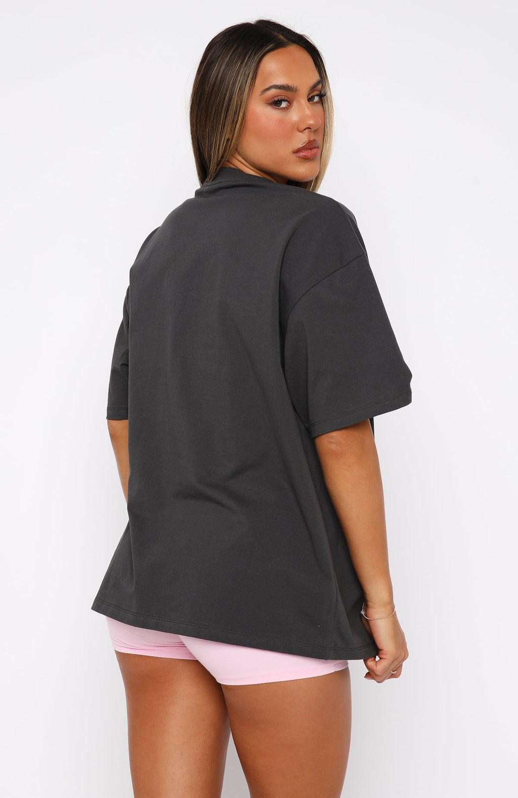 With Love In The Moment Oversized Tee CharcoalS/M