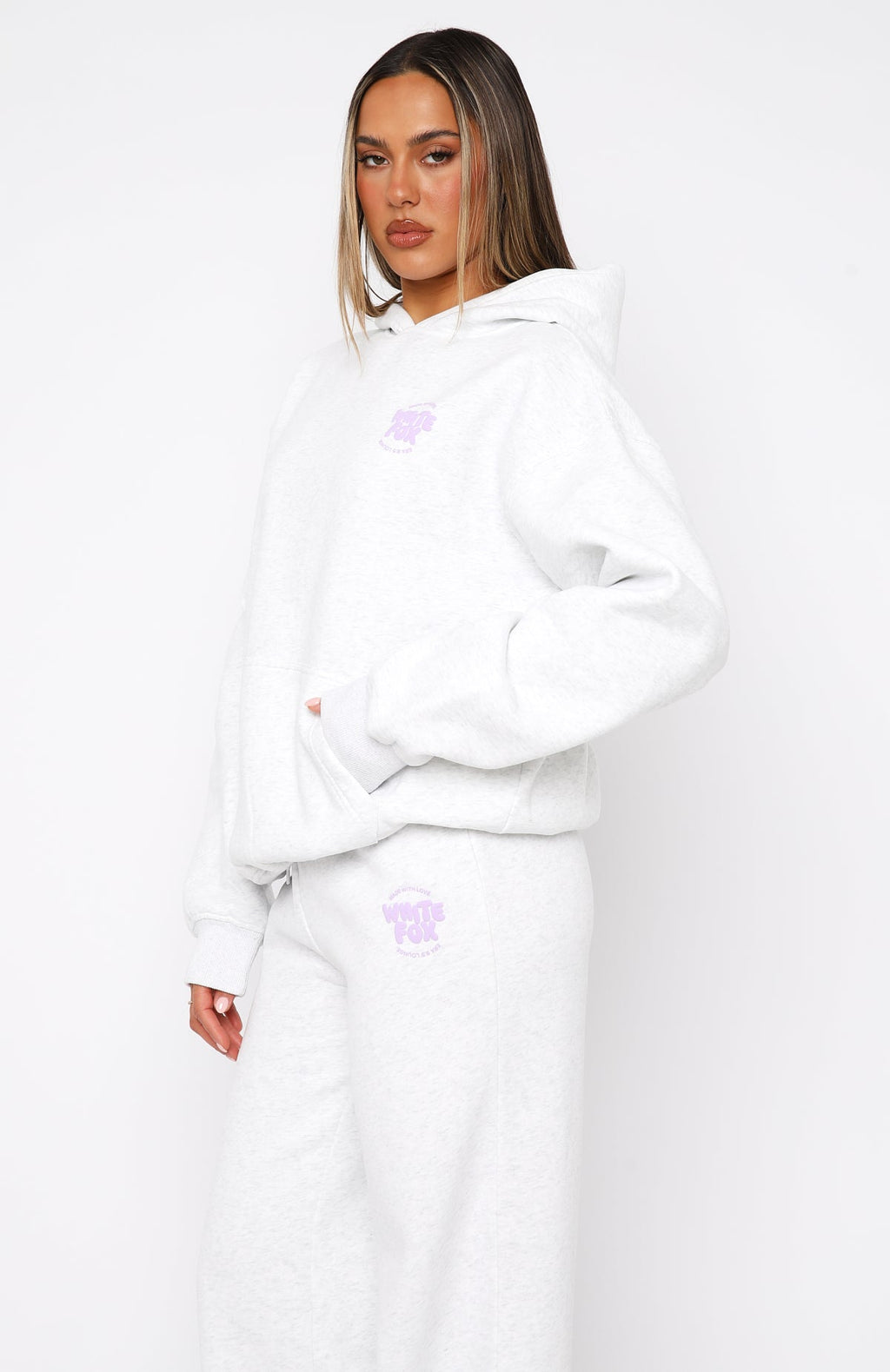 With Love For You Oversized Hoodie Grey MarleXS/S