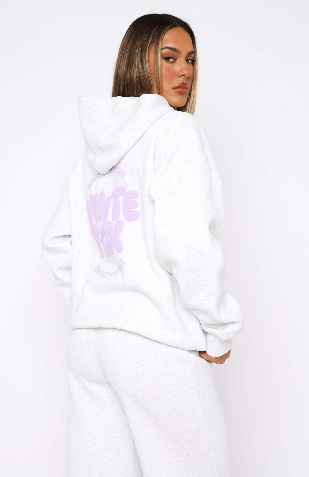 With Love For You Oversized Hoodie Grey MarleS/M