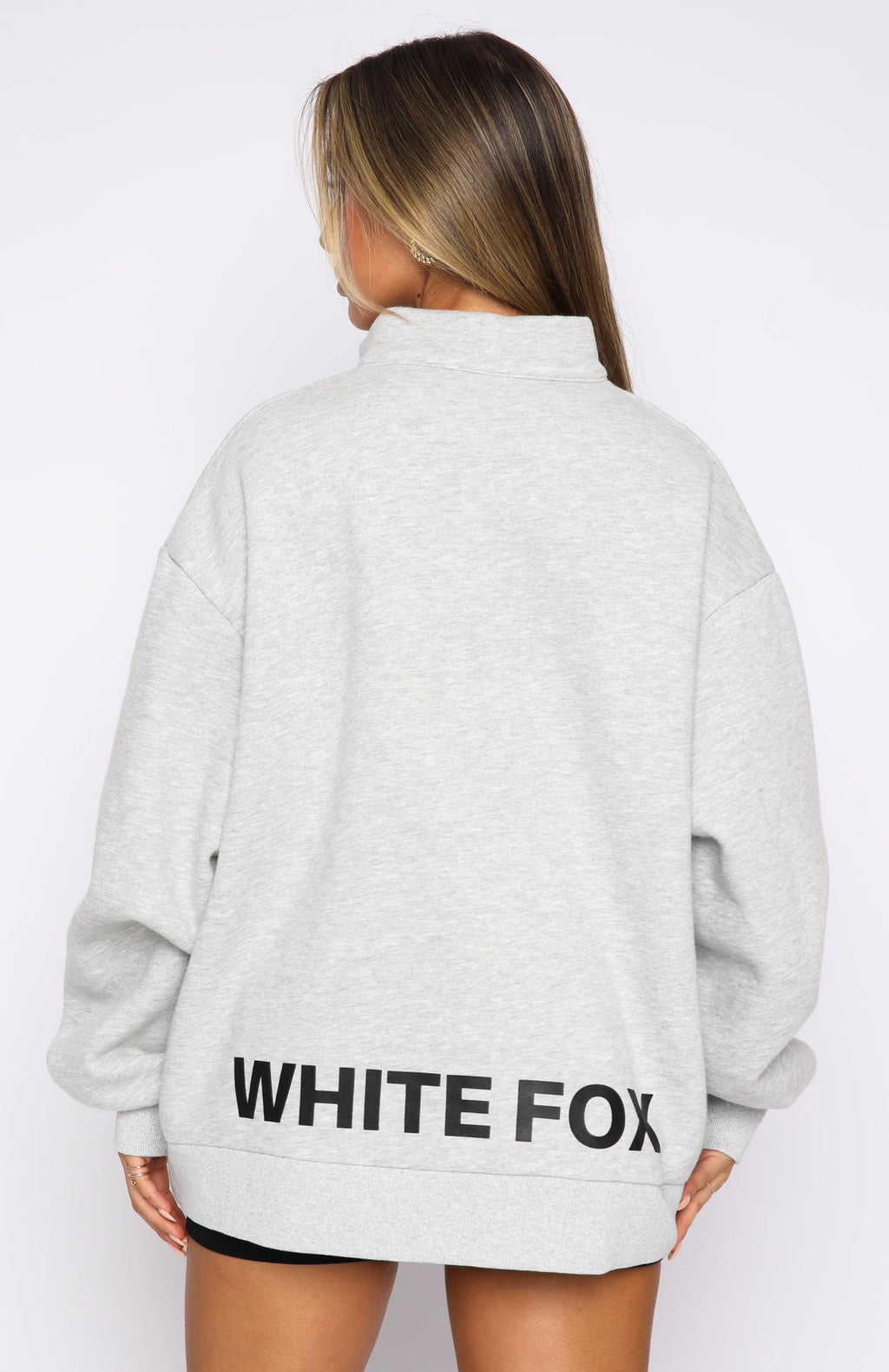 Caught Up With You Zip Front Sweater Grey MarleM/L