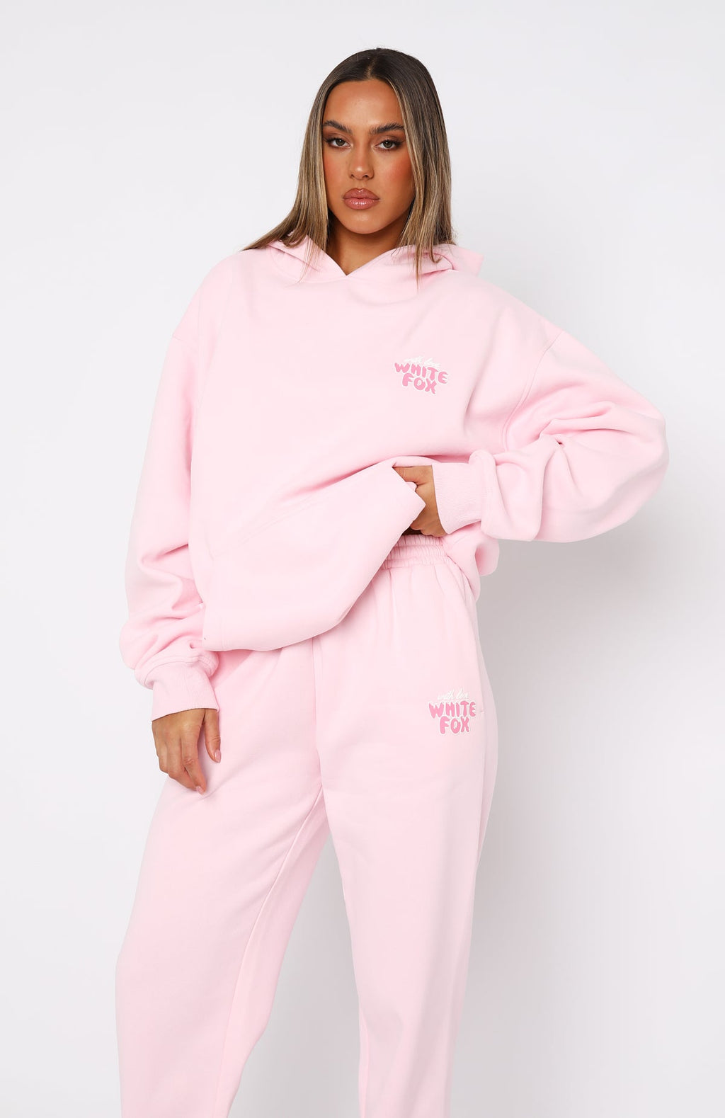 With Love Always Oversized Hoodie Baby PinkM/L