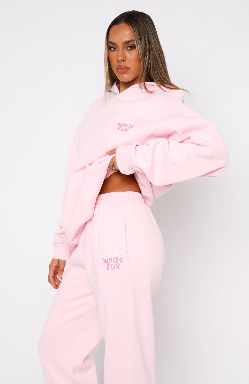 With Love Always Oversized Hoodie Baby PinkXS/S