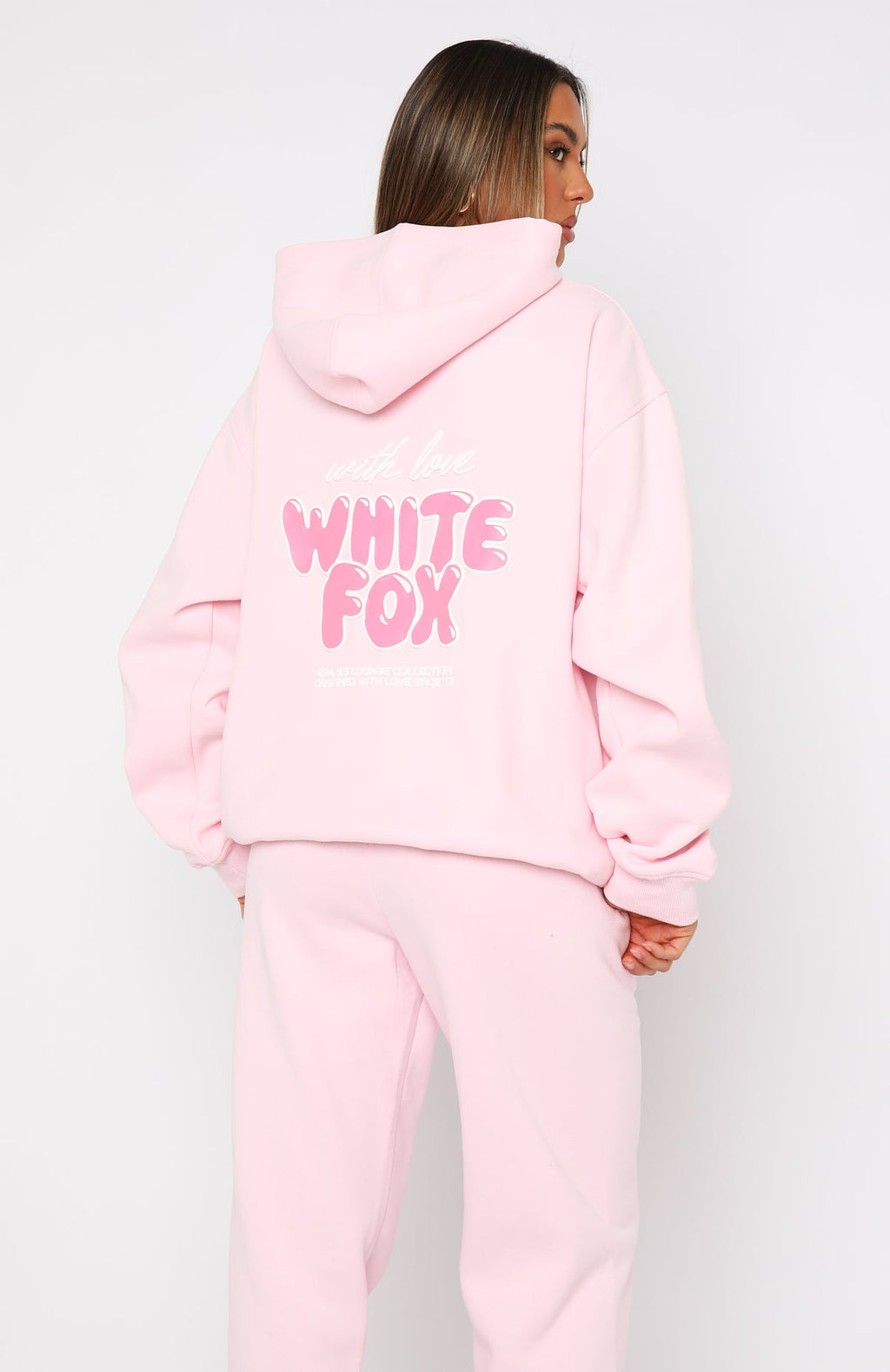 With Love Always Oversized Hoodie Baby PinkS/M