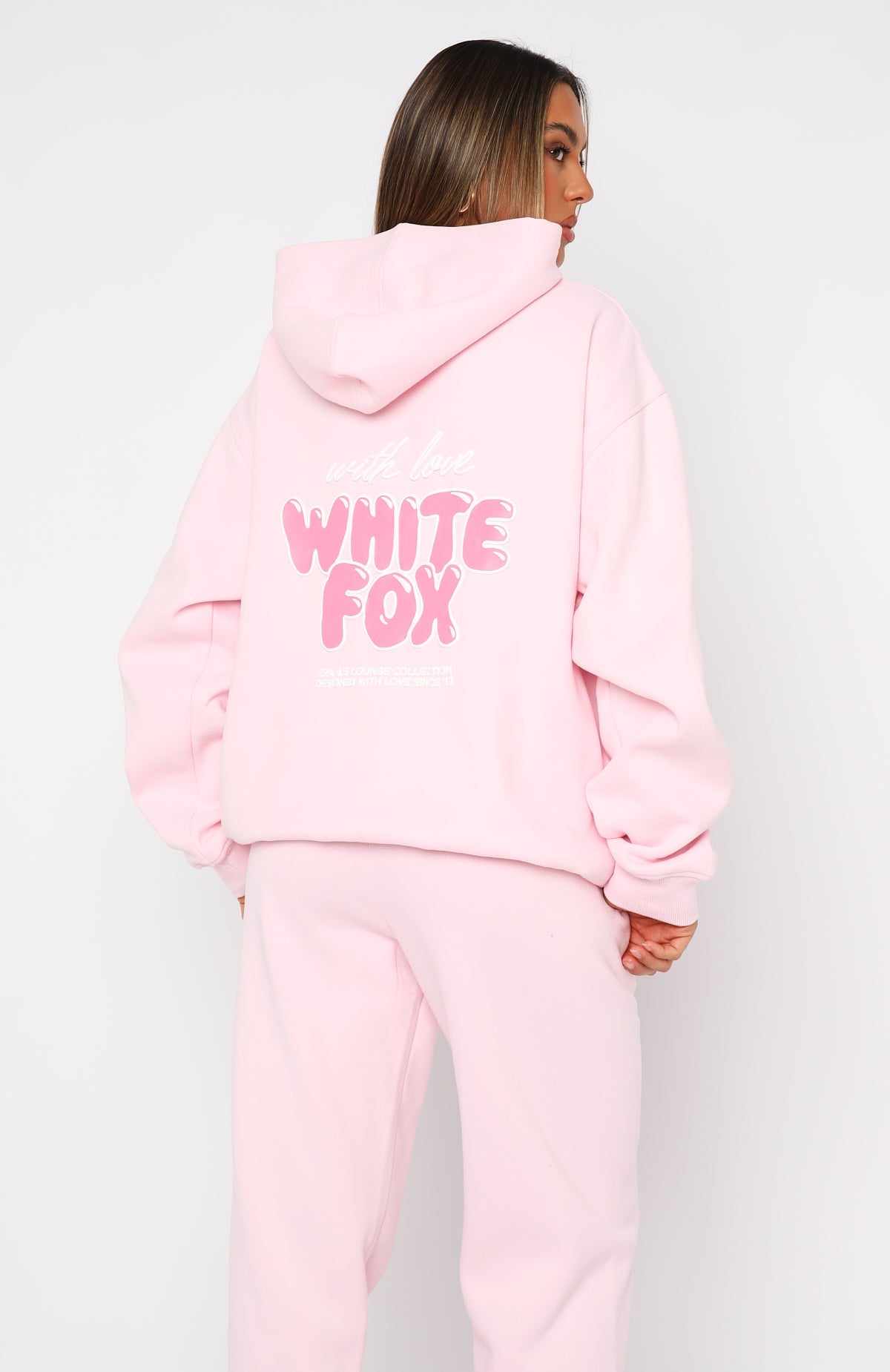 With Love Always Oversized Hoodie Baby PinkS/M