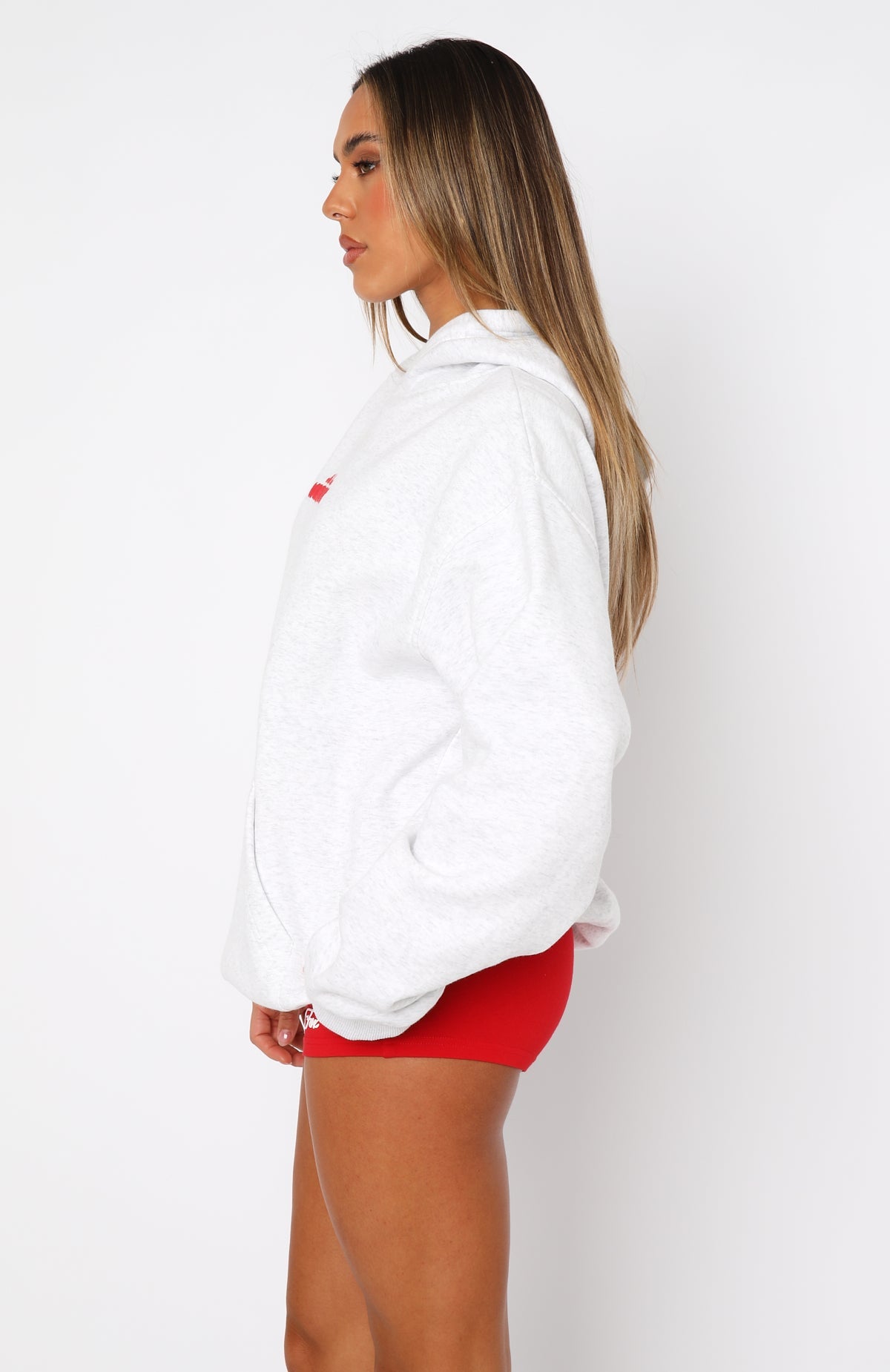 With Love In The Moment Oversized Hoodie Grey MarleS/M
